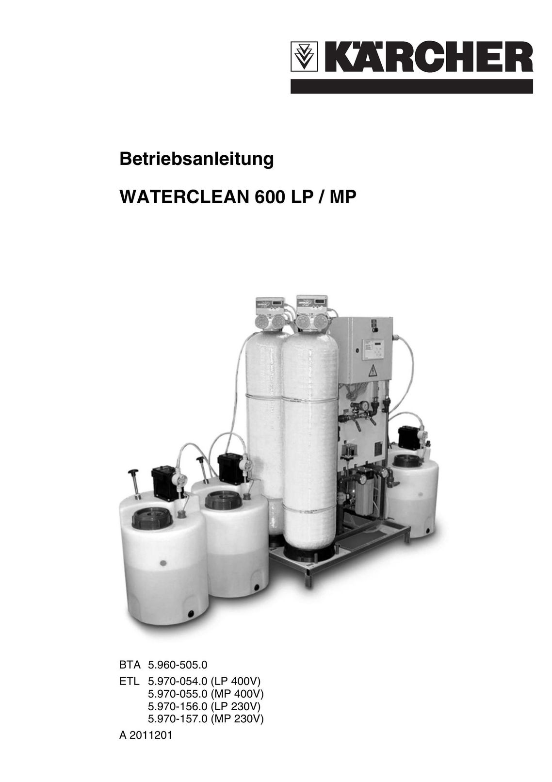 Karcher A 2011201 Water System User Manual