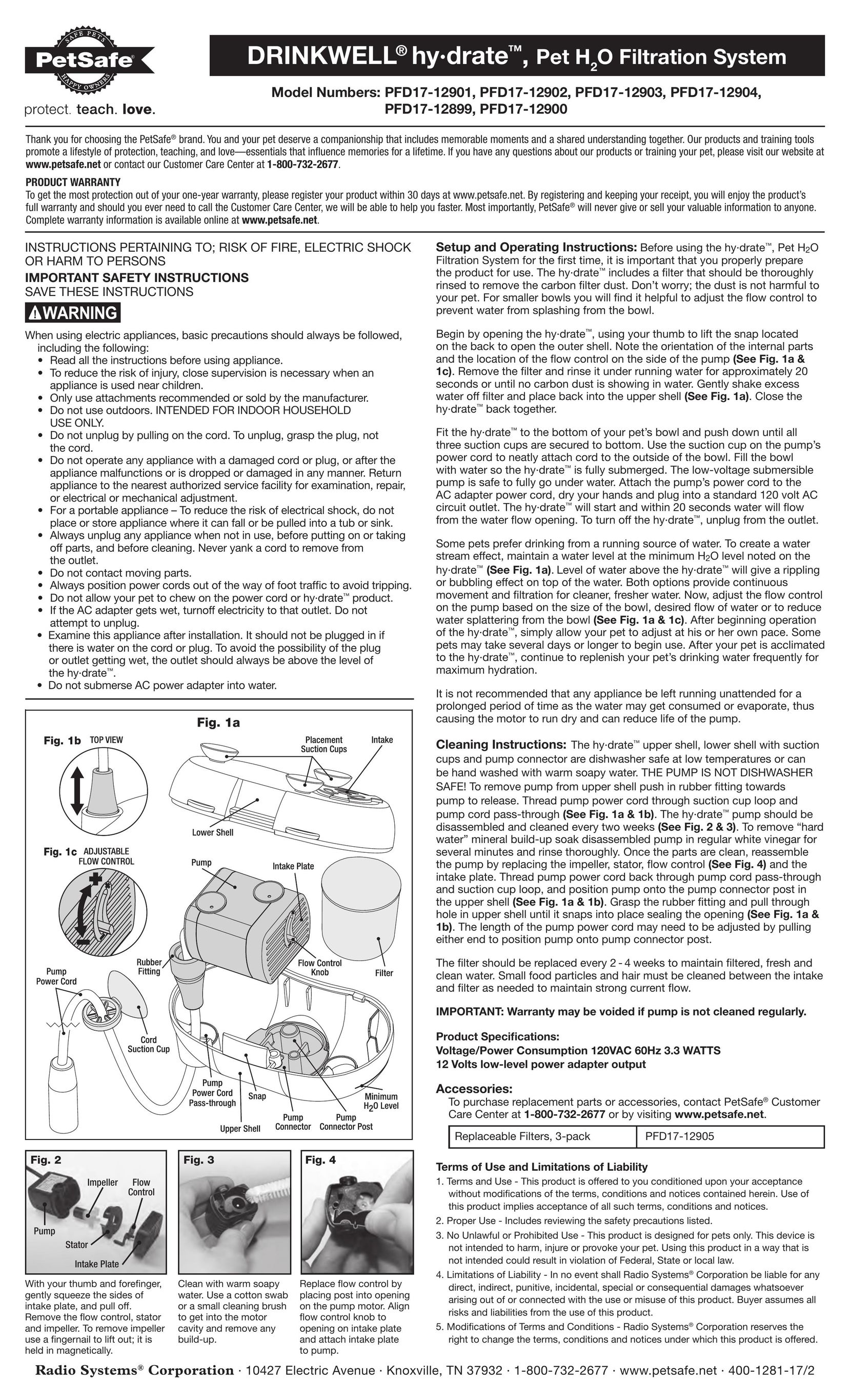Petsafe PFD17-12901 Water System User Manual