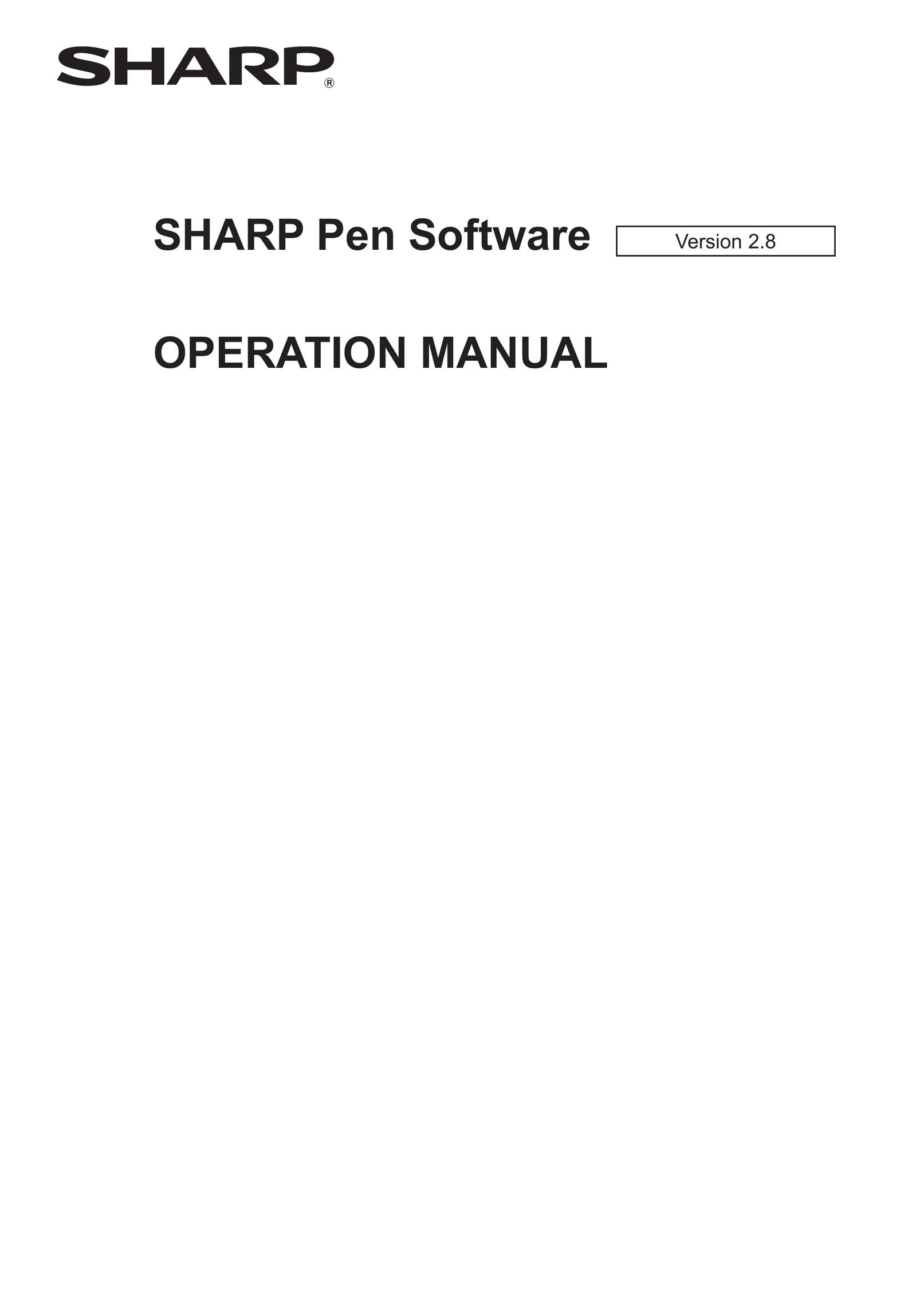 Sharp PN-L601B Water System User Manual