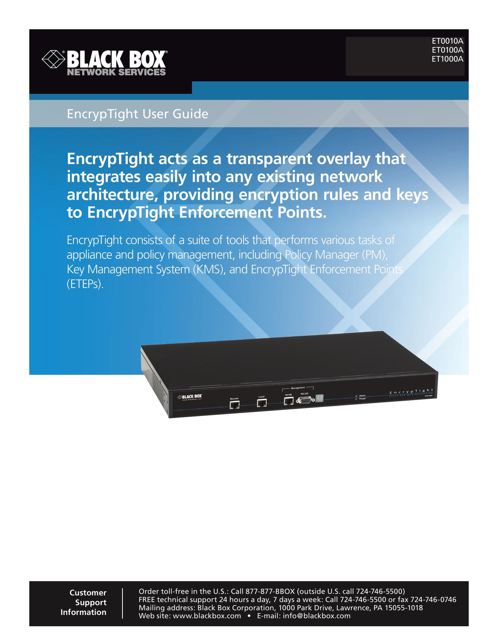 Black Box EncrypTight Appliance Trim Kit User Manual
