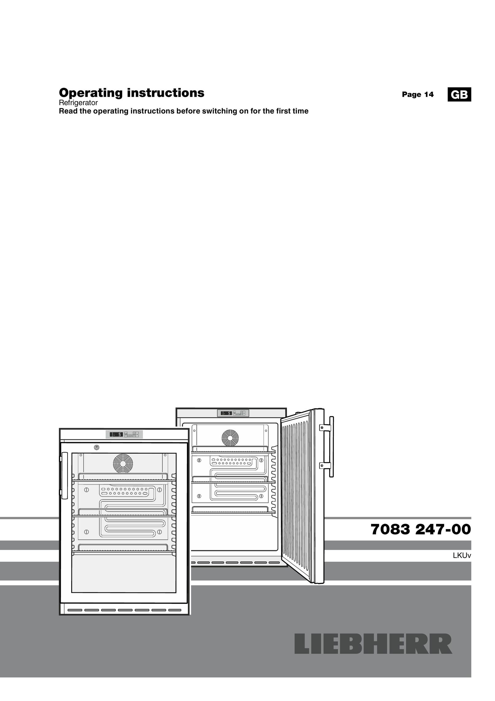 Liebherr 7083 247-00 Appliance Trim Kit User Manual