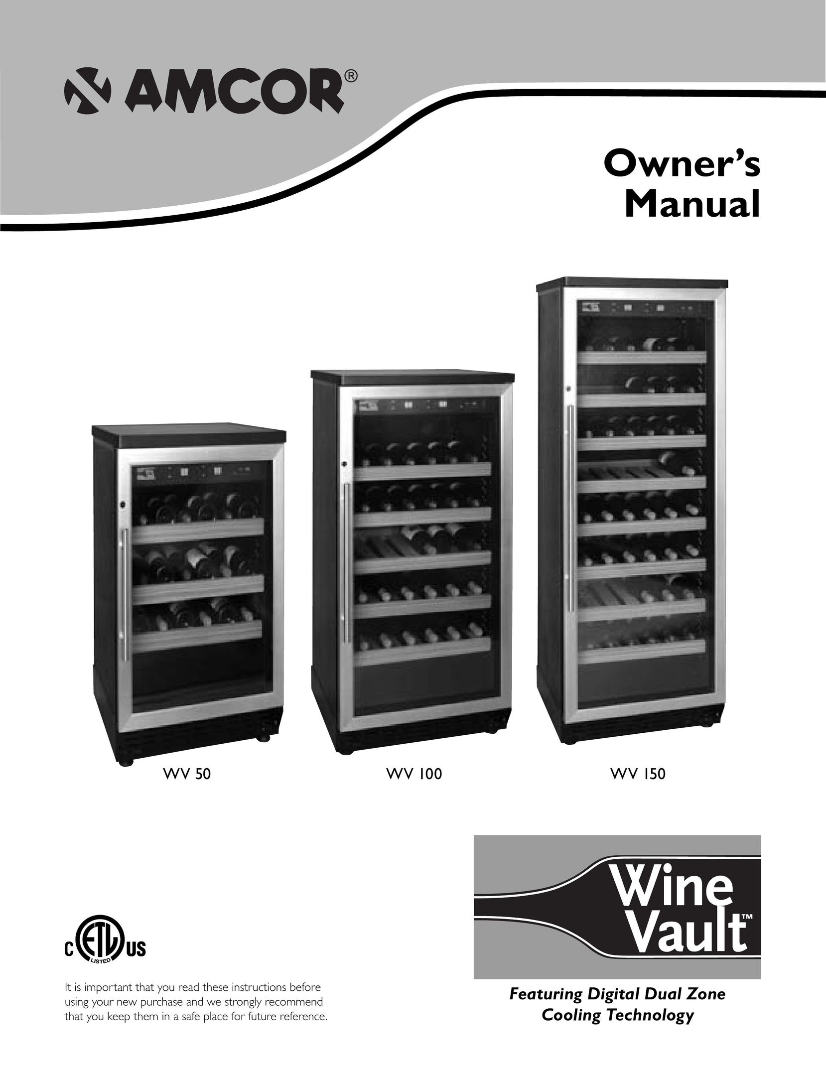 Amcor WV 50 Beverage Dispenser User Manual