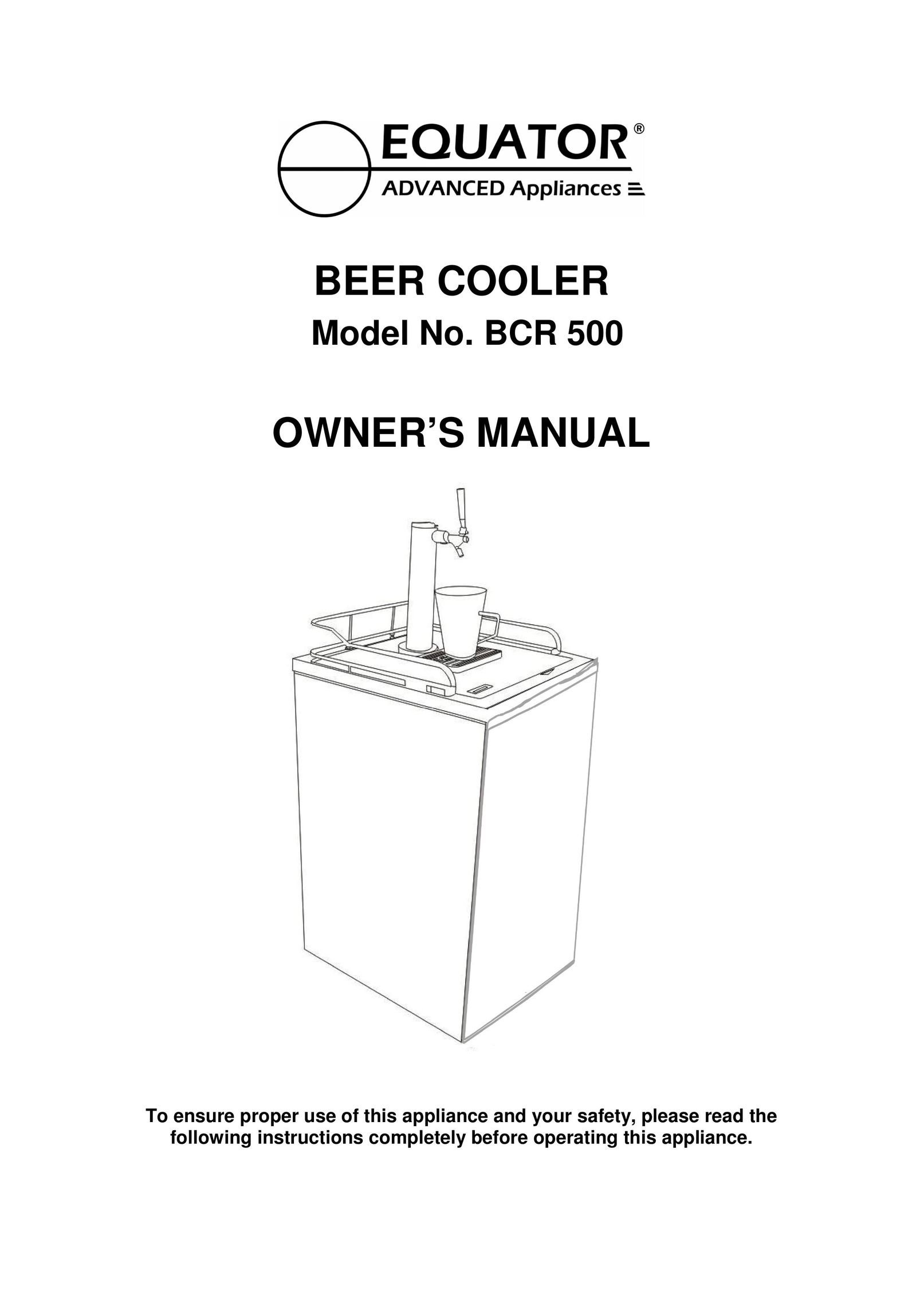 Equator BCR 500 Beverage Dispenser User Manual