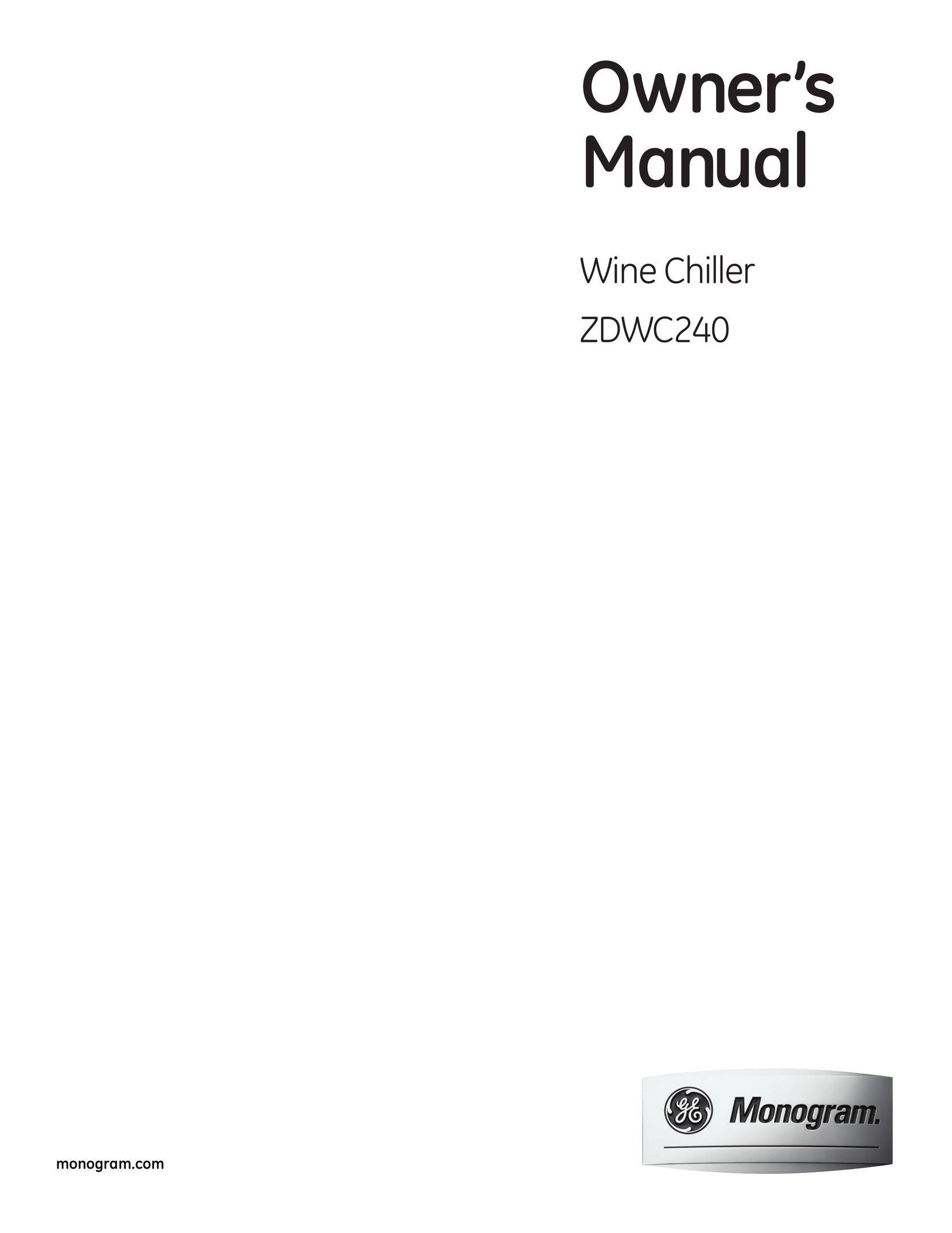 GE Monogram ZDWC240 Beverage Dispenser User Manual