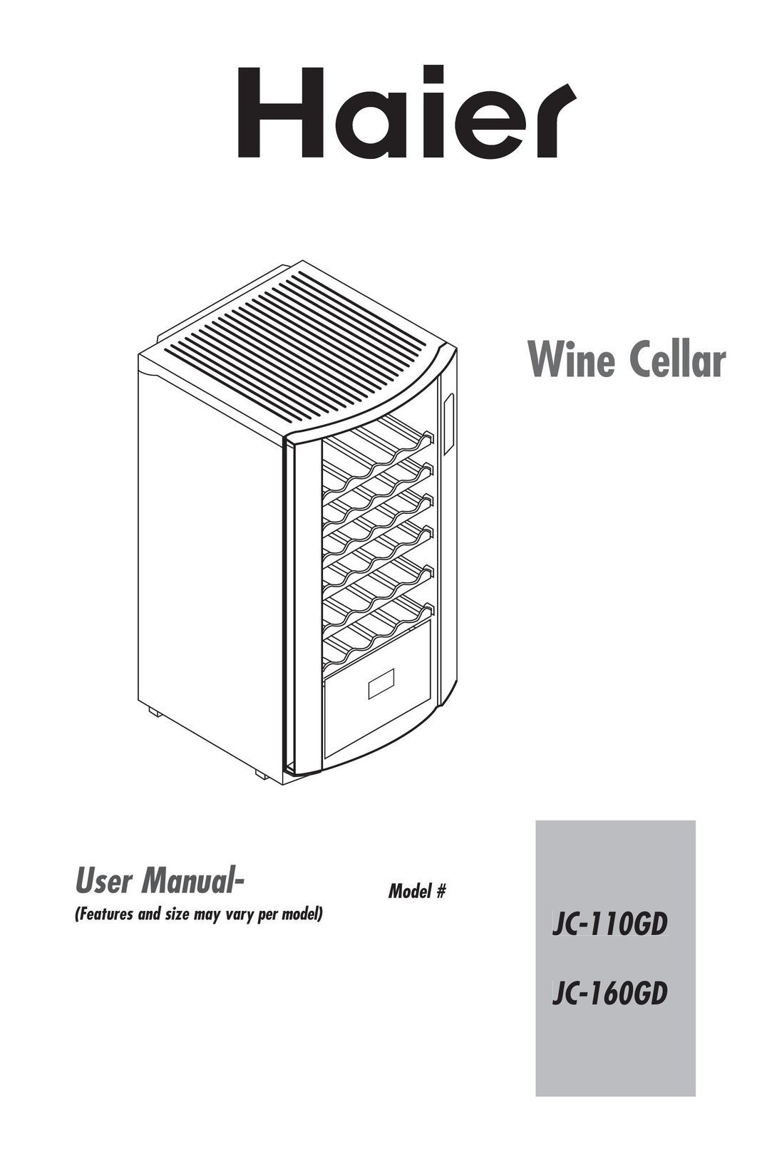 Haier JC-110GD Beverage Dispenser User Manual