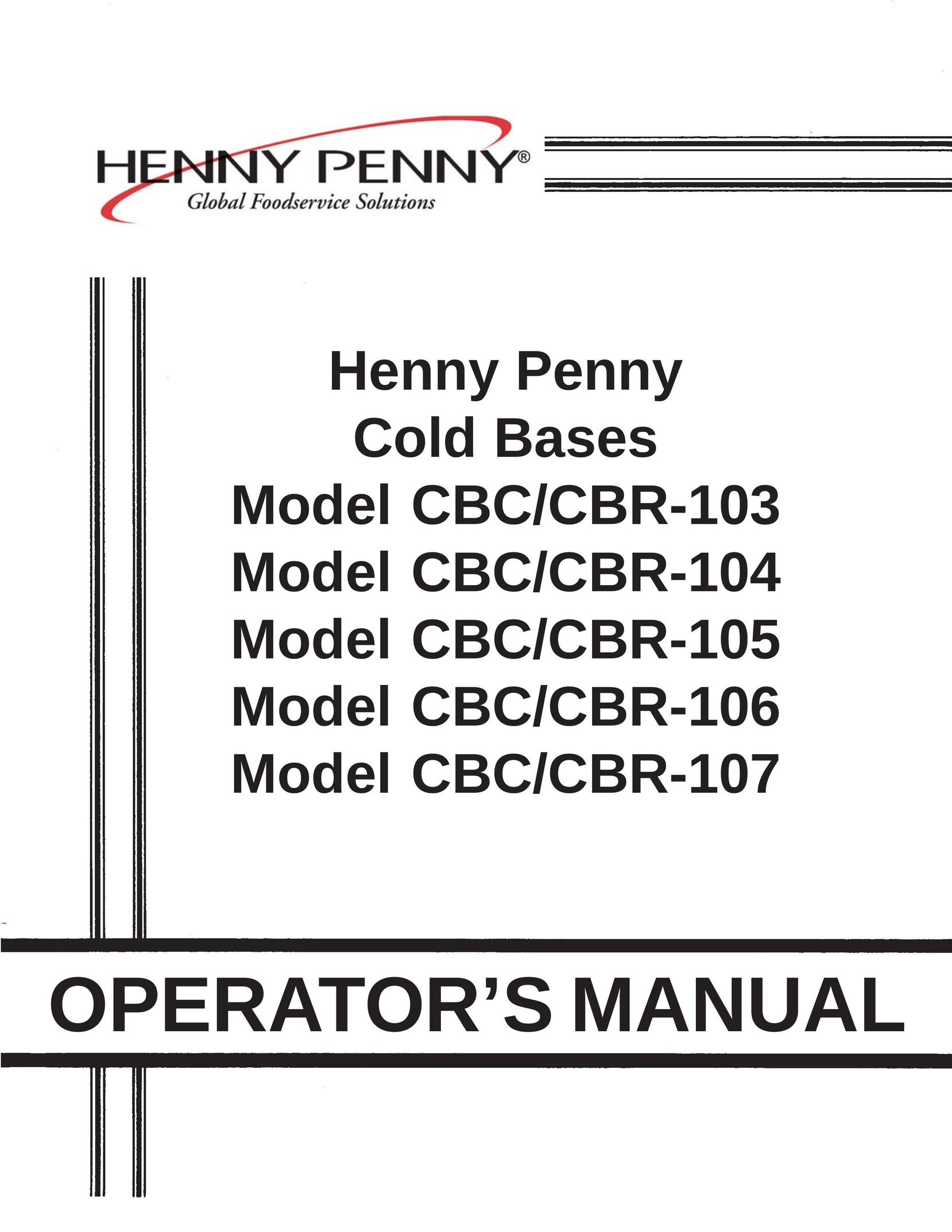 Henny Penny CBC/CBR-103 Beverage Dispenser User Manual