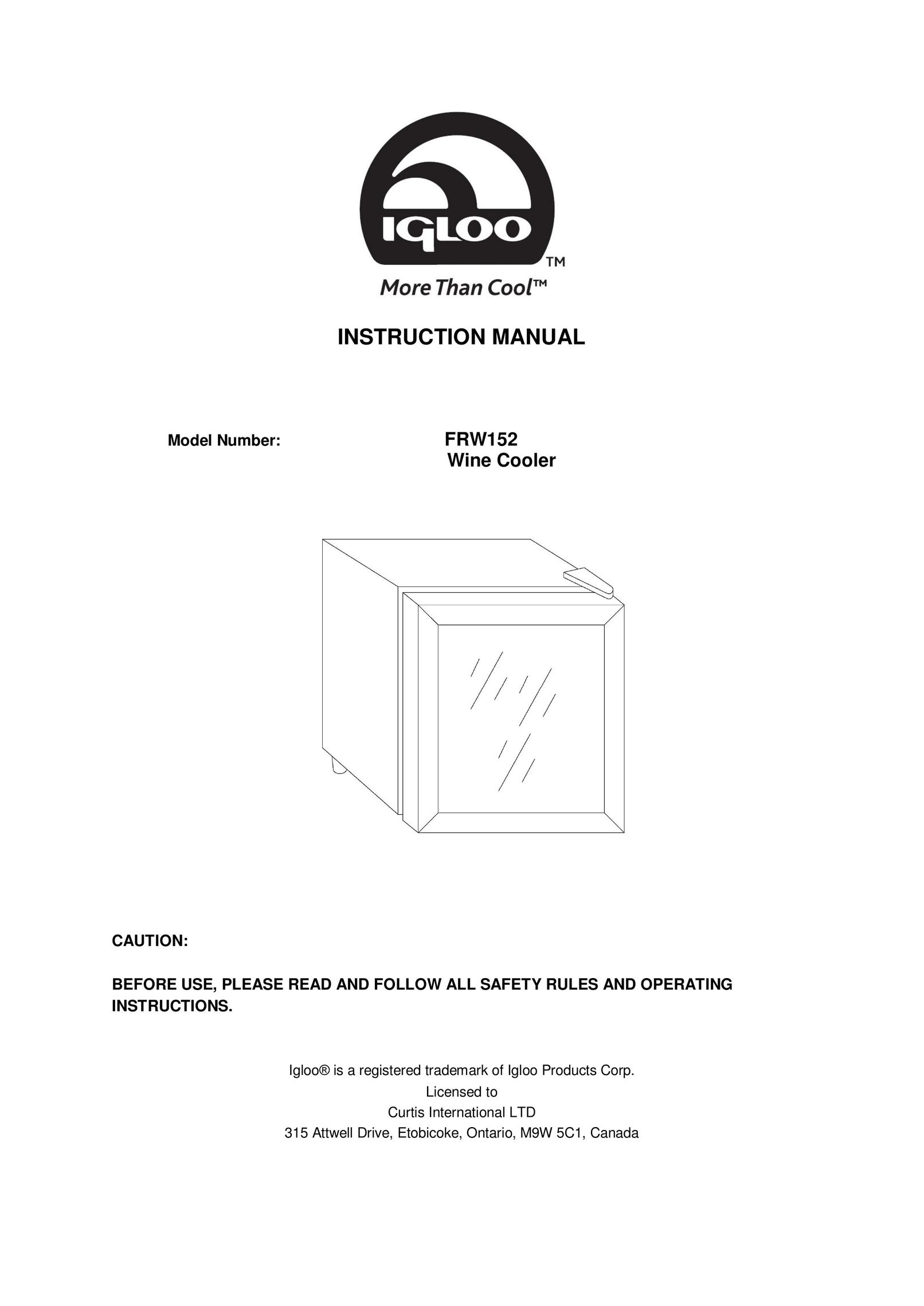 Igloo FRW152 Beverage Dispenser User Manual