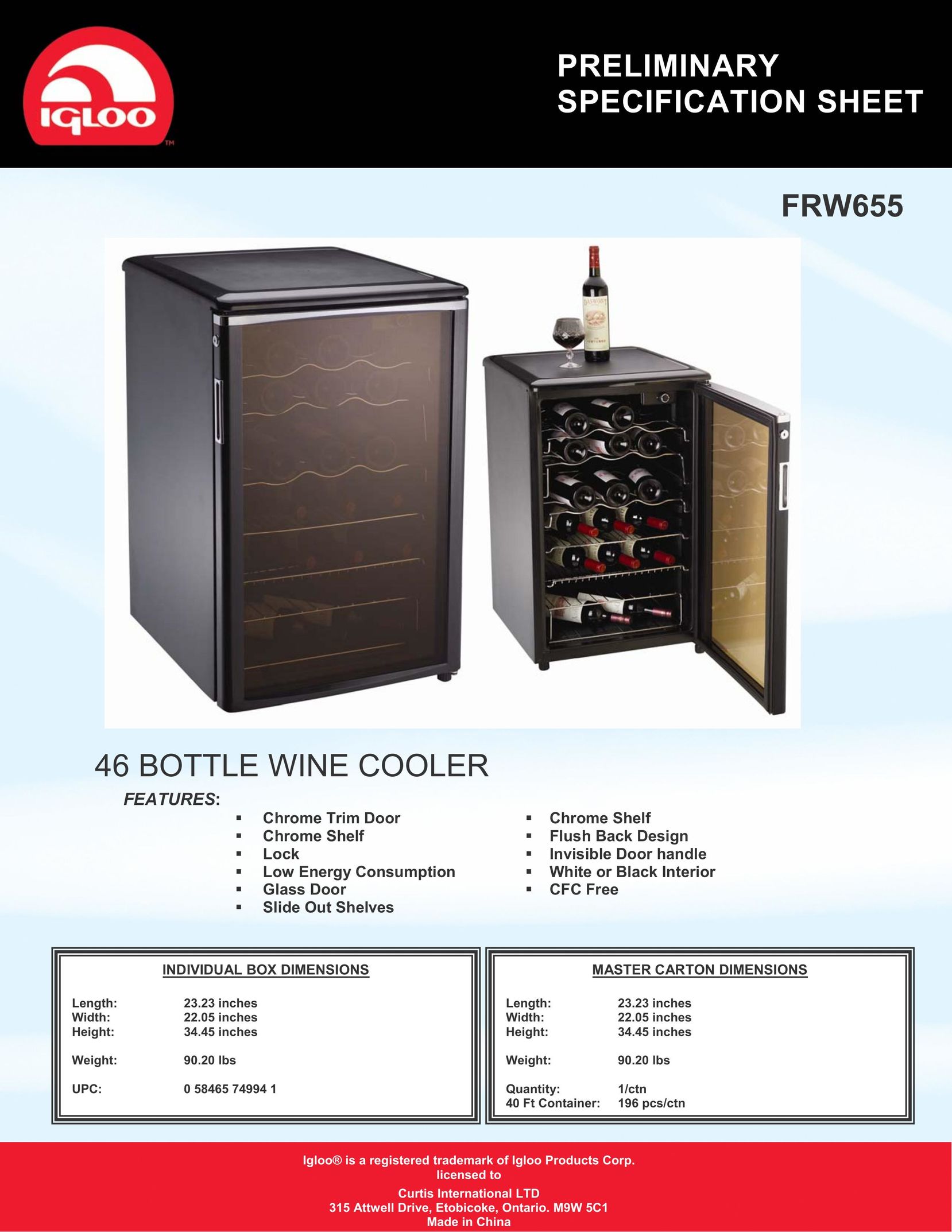 Igloo FRW655 Beverage Dispenser User Manual