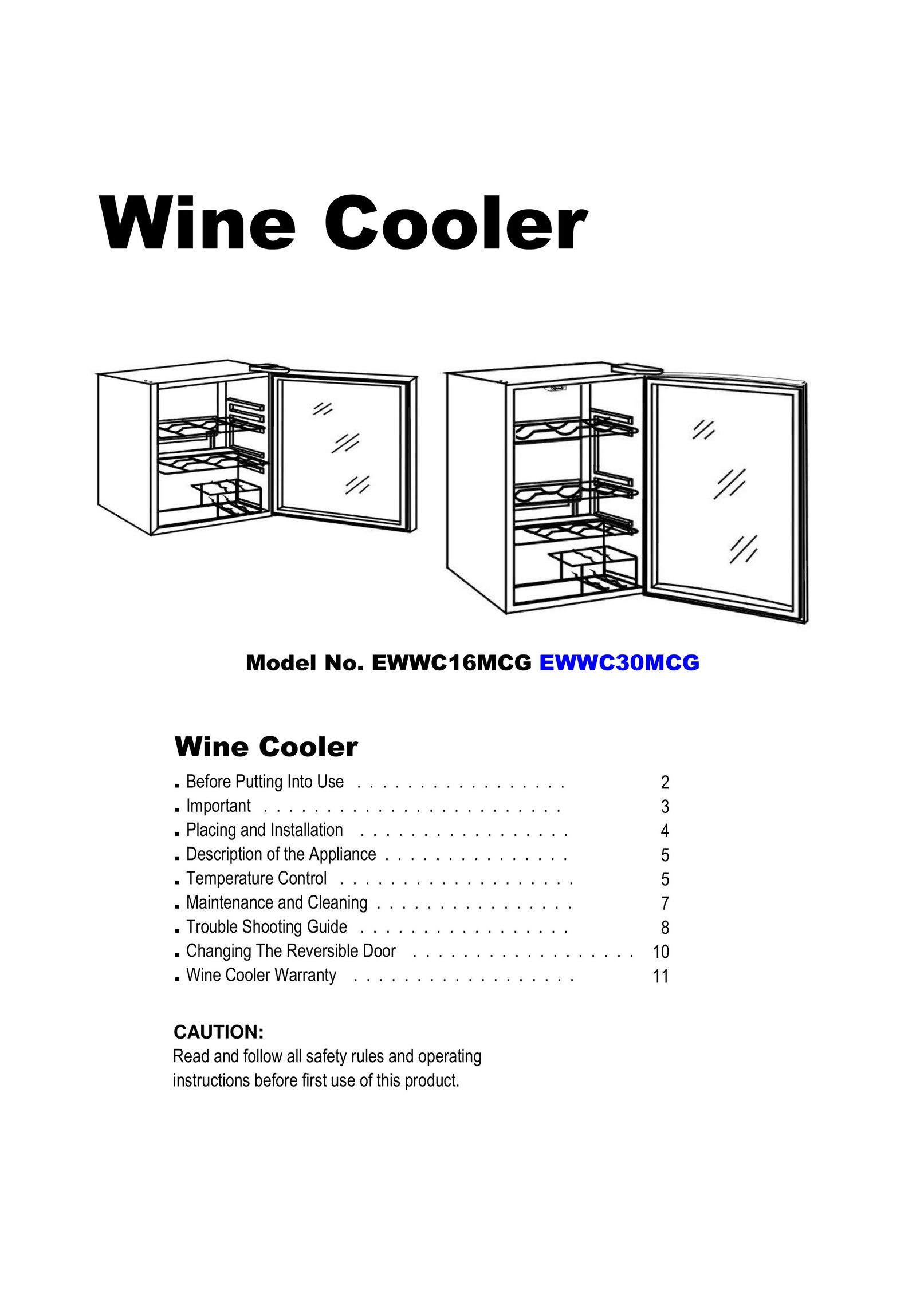 Magic Chef EWWC16MCG Beverage Dispenser User Manual