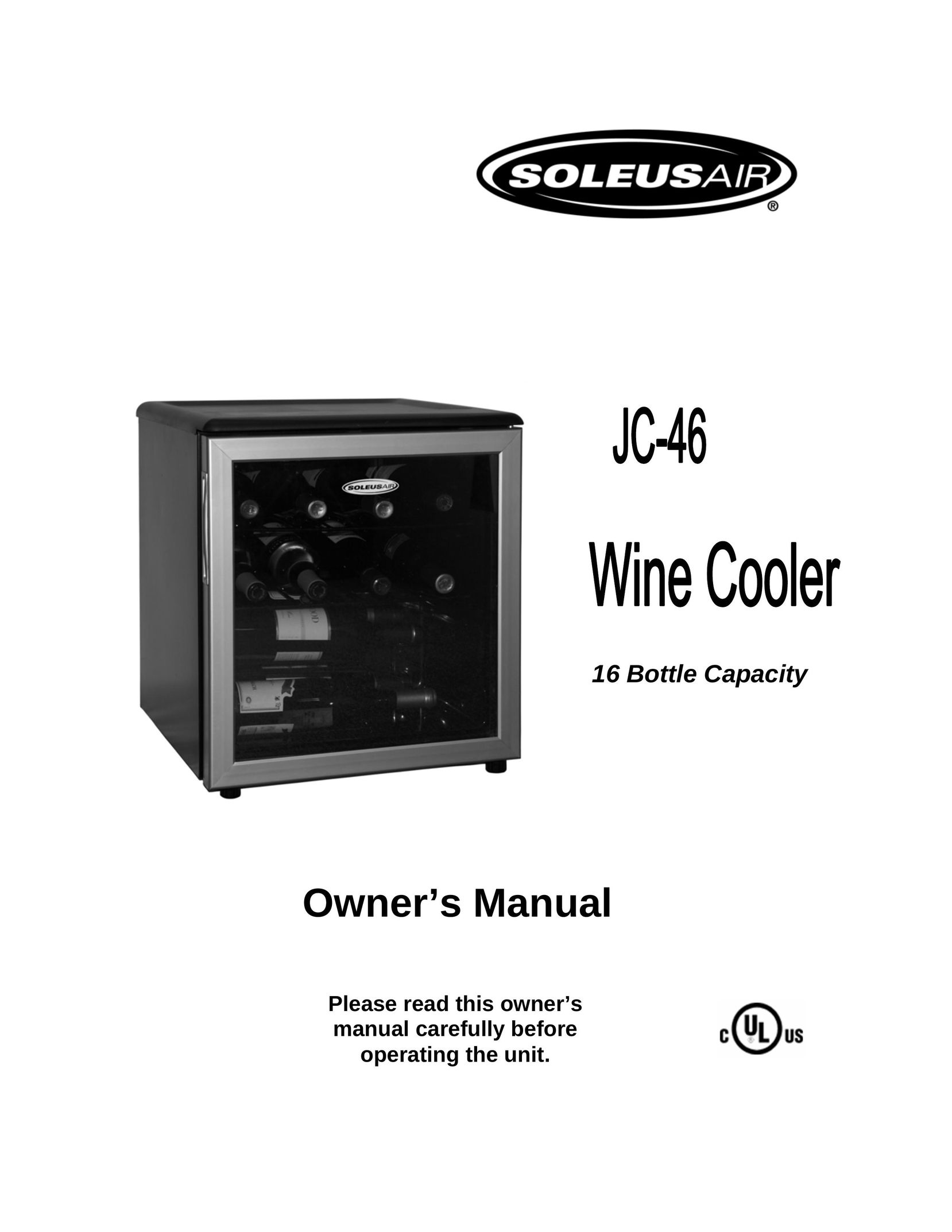 Soleus Air JC-46 Beverage Dispenser User Manual