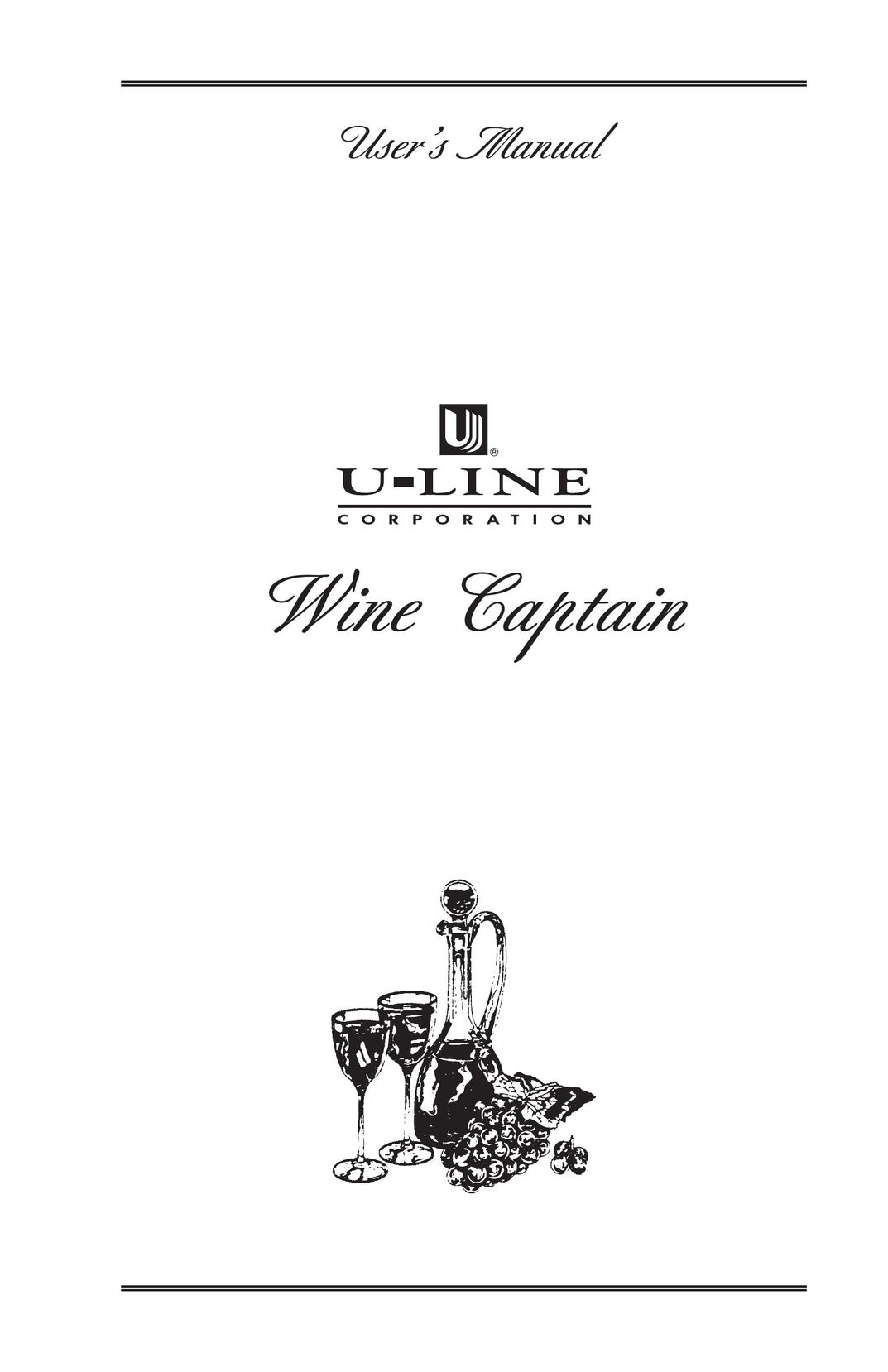 U-Line Wine Captain Cooler Beverage Dispenser User Manual