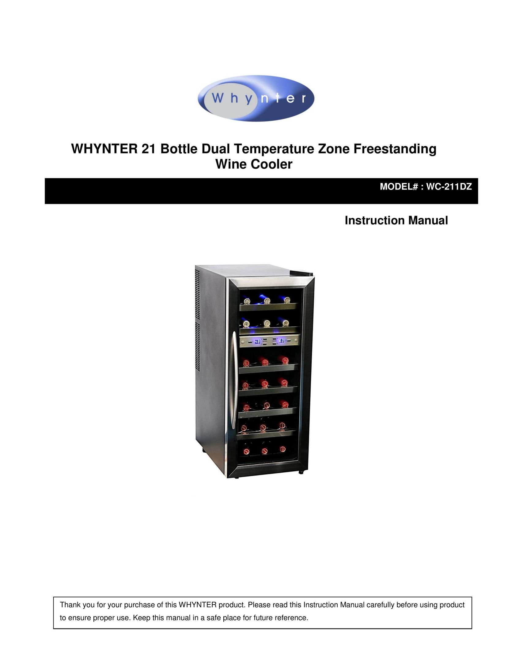 Whynter WC-211DZ Beverage Dispenser User Manual