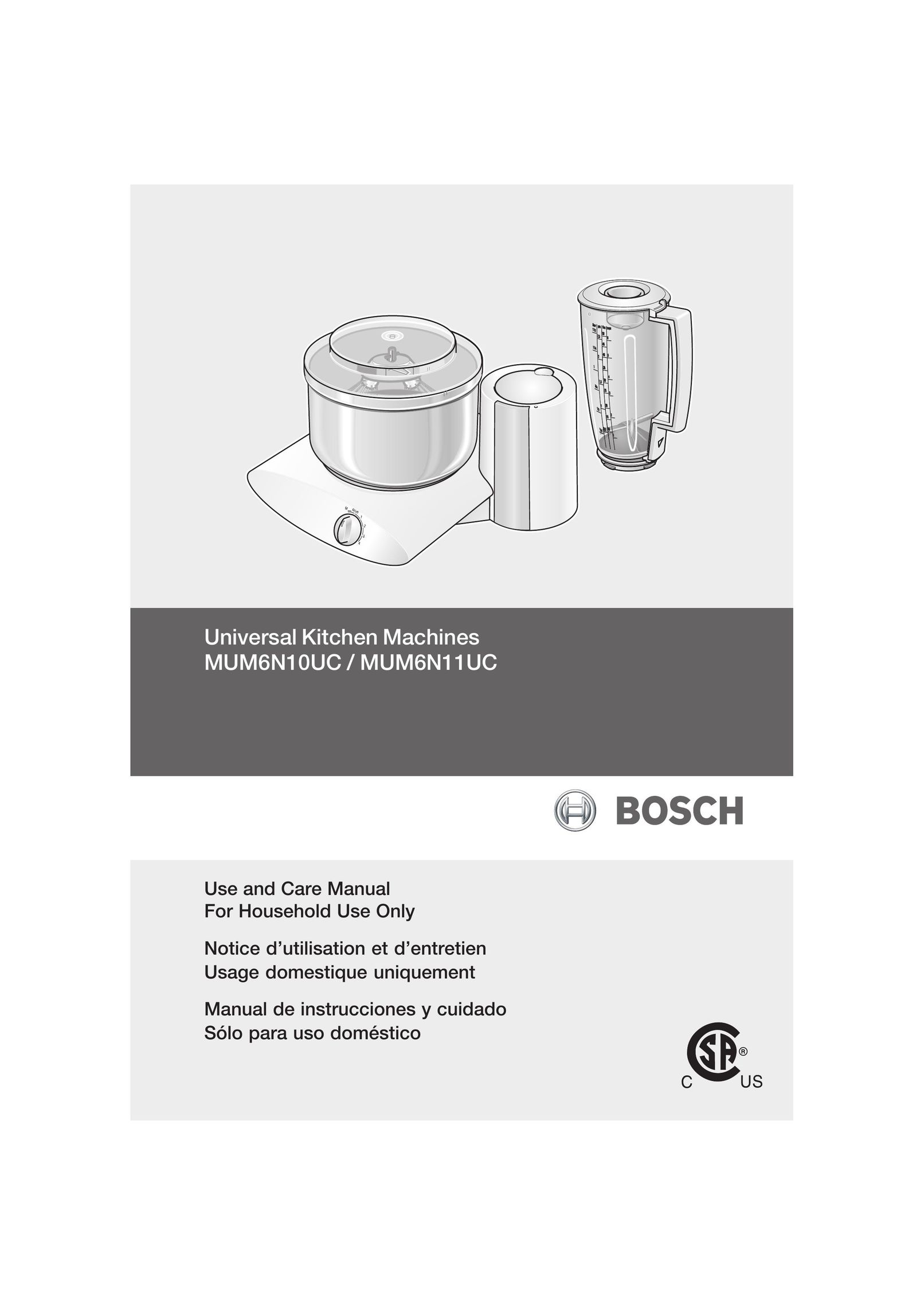 Bosch Appliances MUM6N10UC Blender User Manual