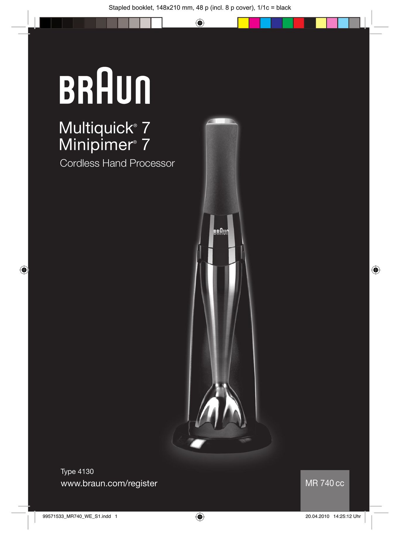 Braun MR 740 CC Blender User Manual