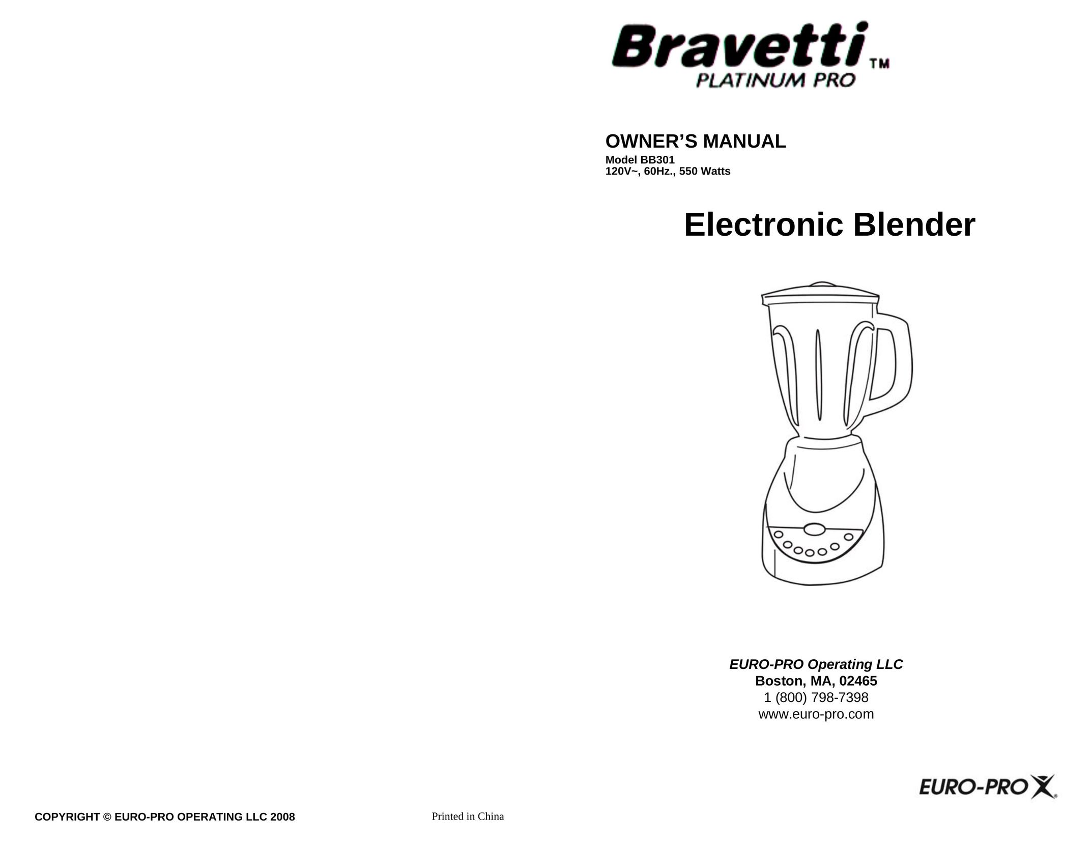 Bravetti BB301 Blender User Manual