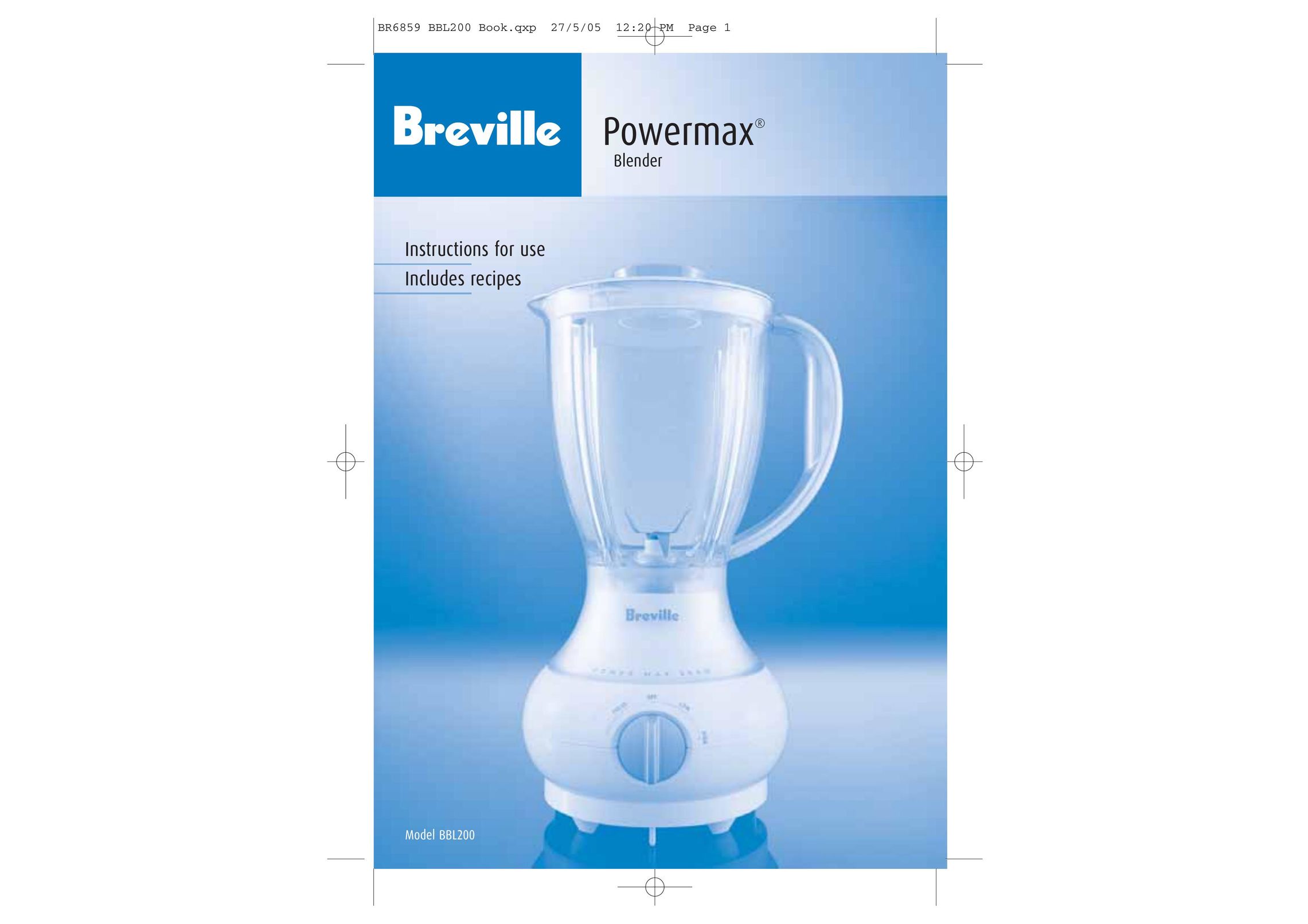 Breville BBL200 Blender User Manual