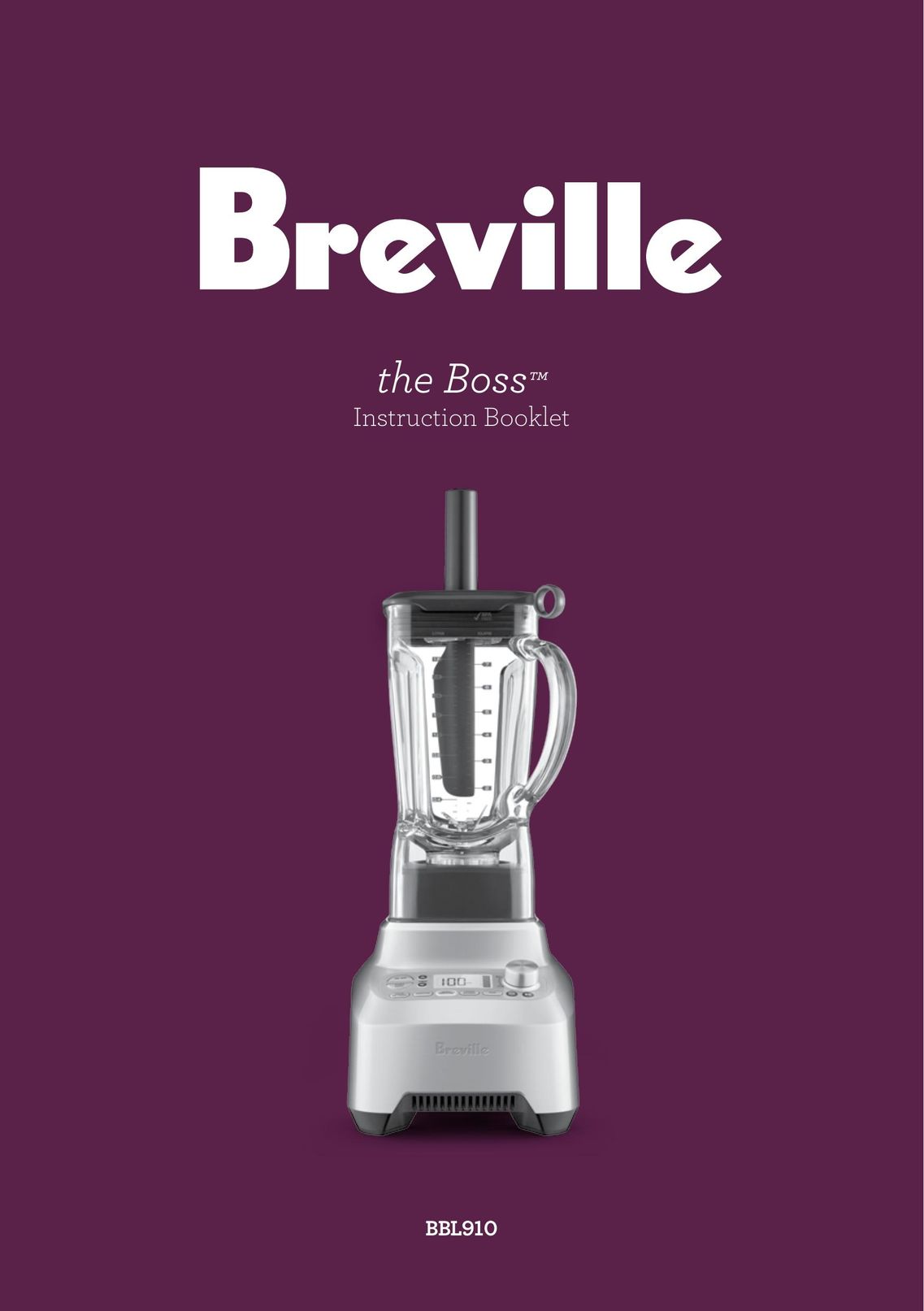Breville BBL910 Blender User Manual