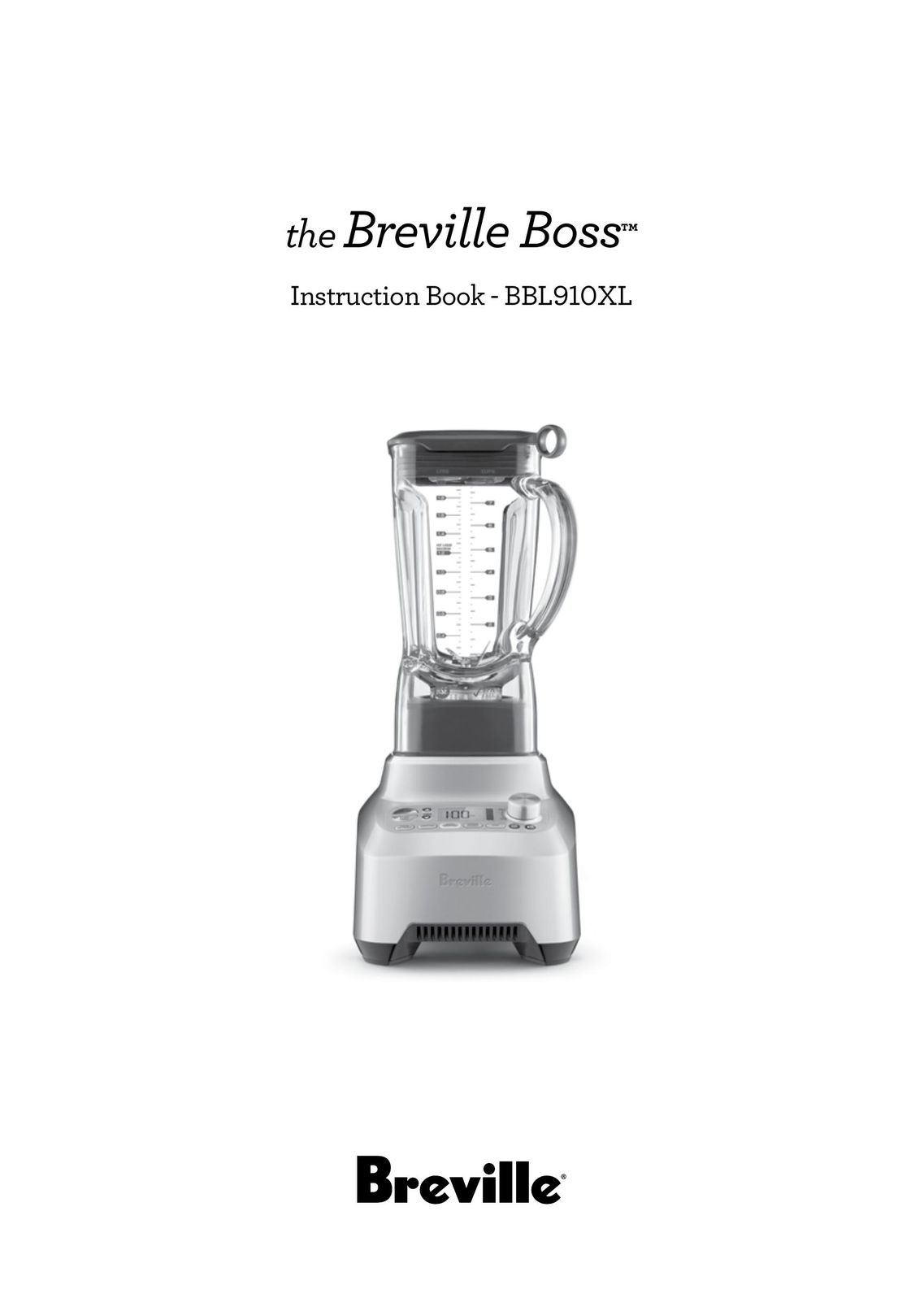 Breville BBL910XL Blender User Manual