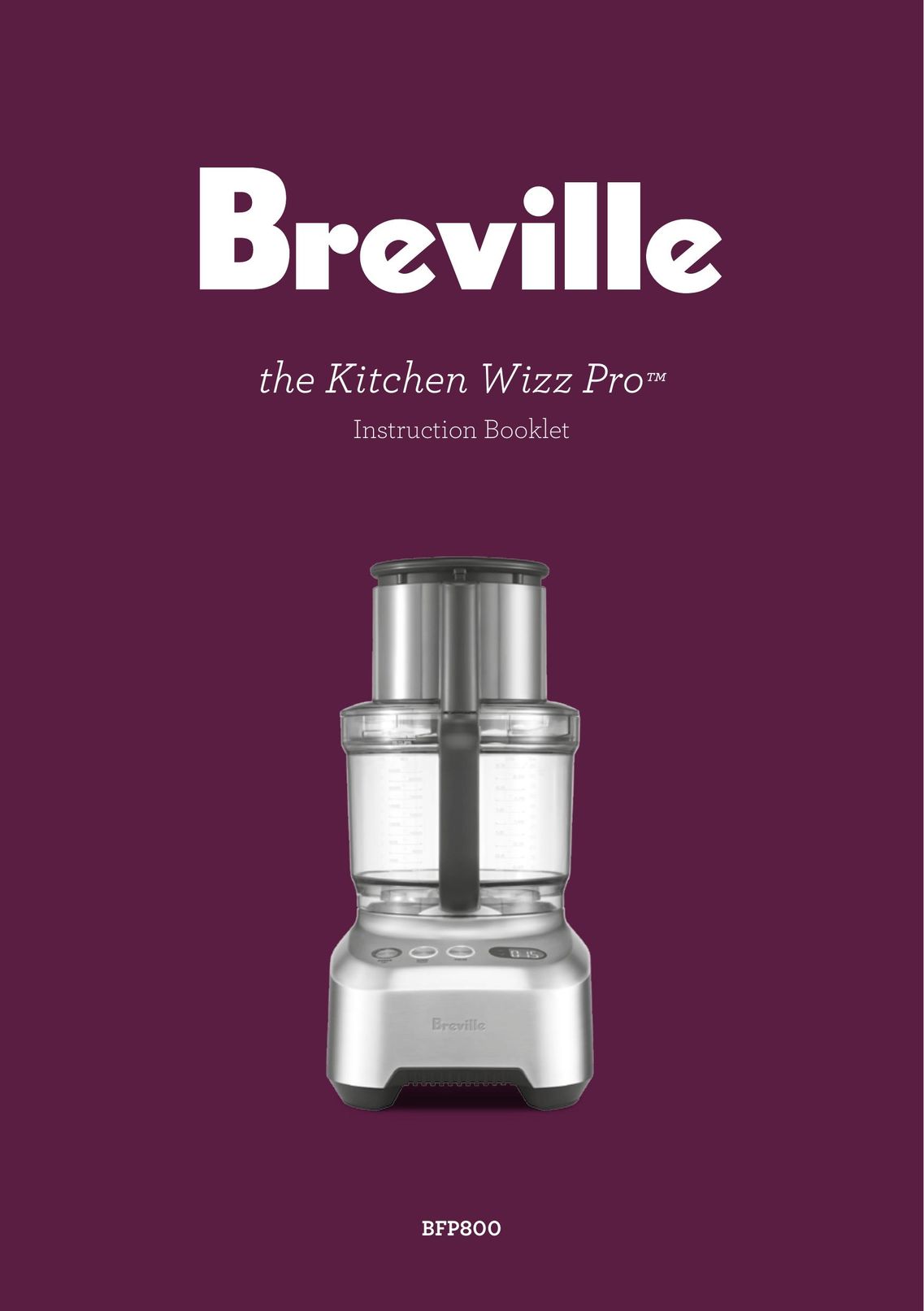 Breville BFP800 Blender User Manual