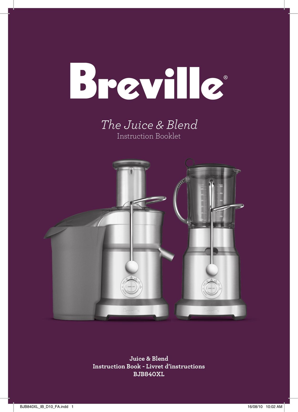 Breville BJB840XL Blender User Manual