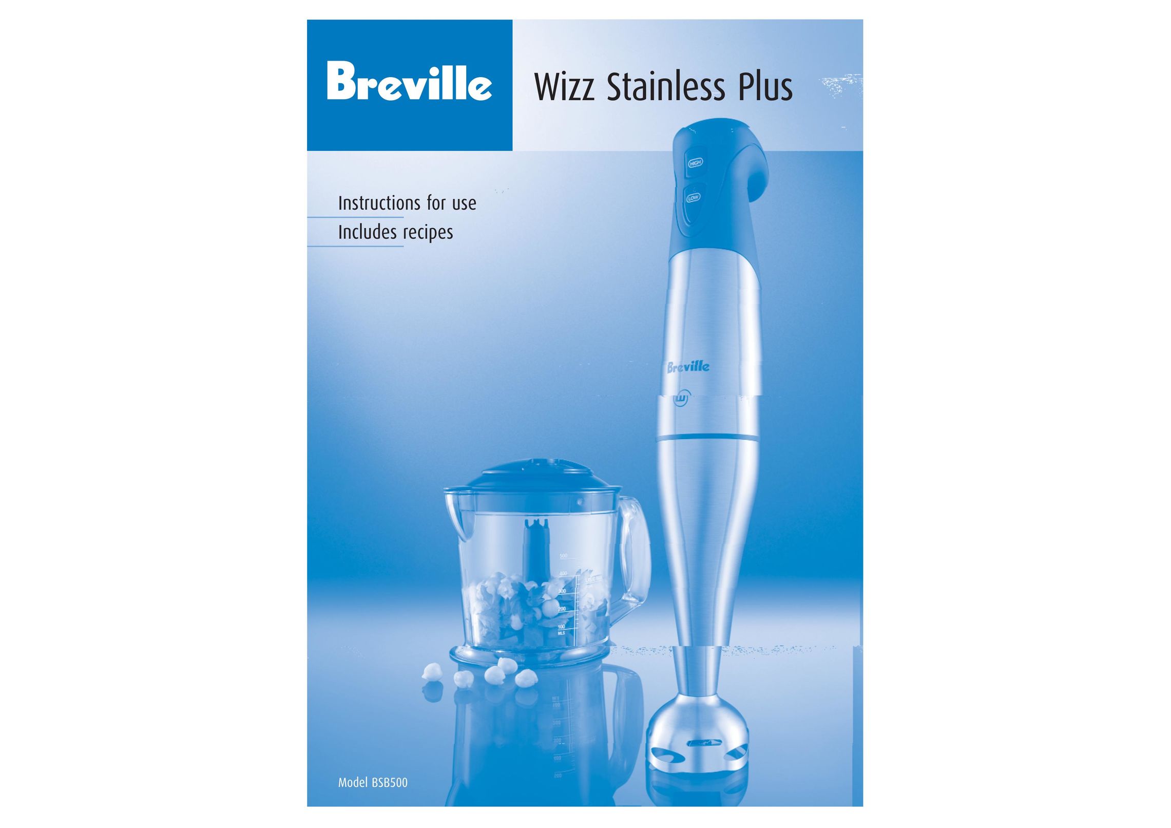 Breville BSB500 Blender User Manual