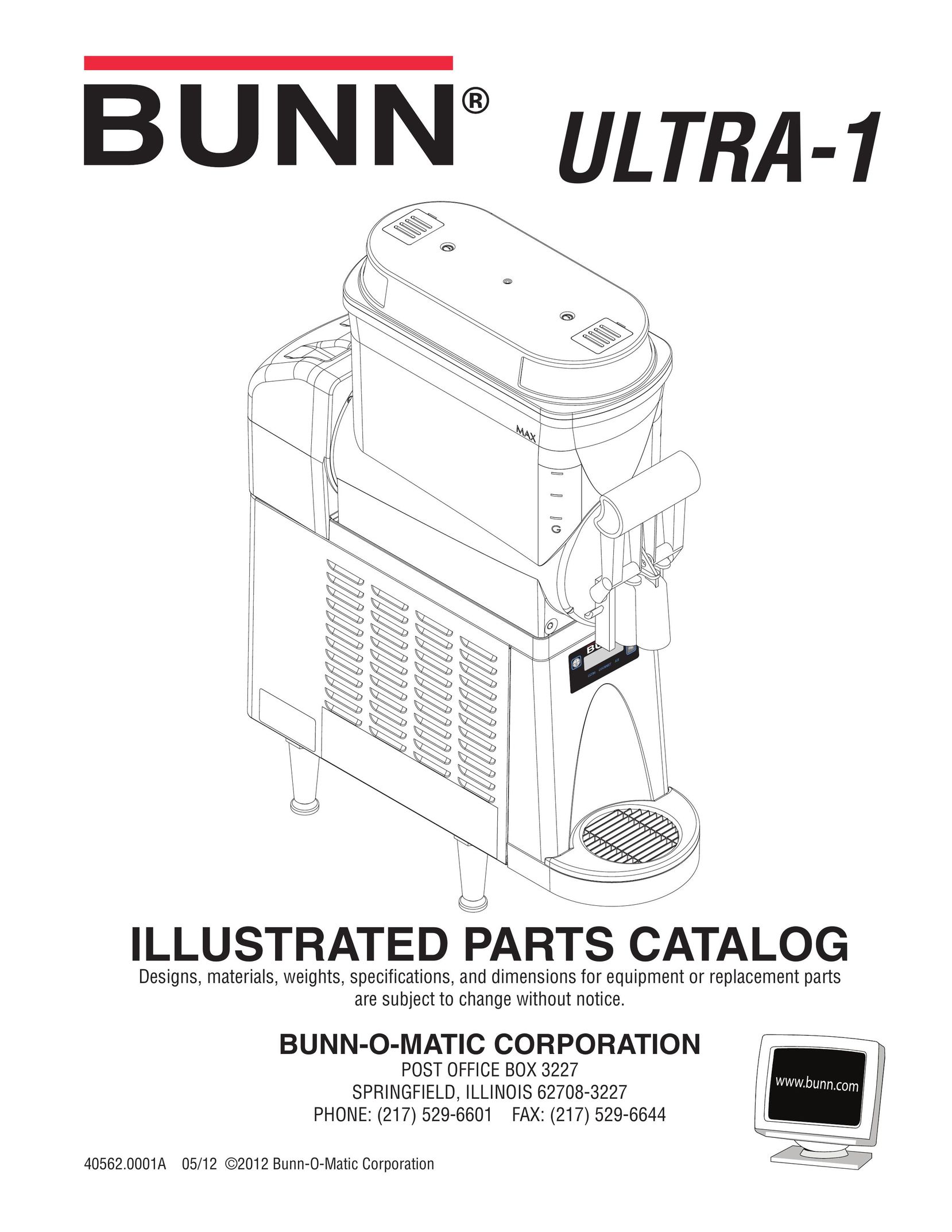 Bunn ULTRA-1 Blender User Manual