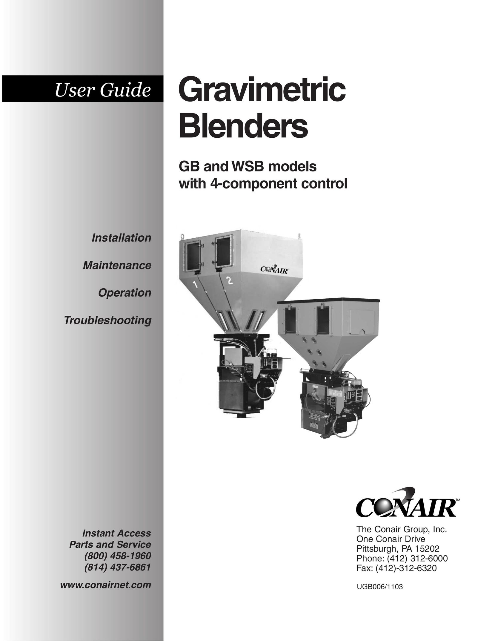 Conair GB/ WSB Blender User Manual