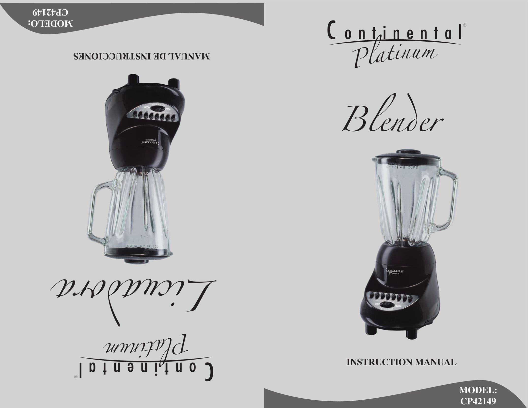 Continental Platinum CP42149 Blender User Manual