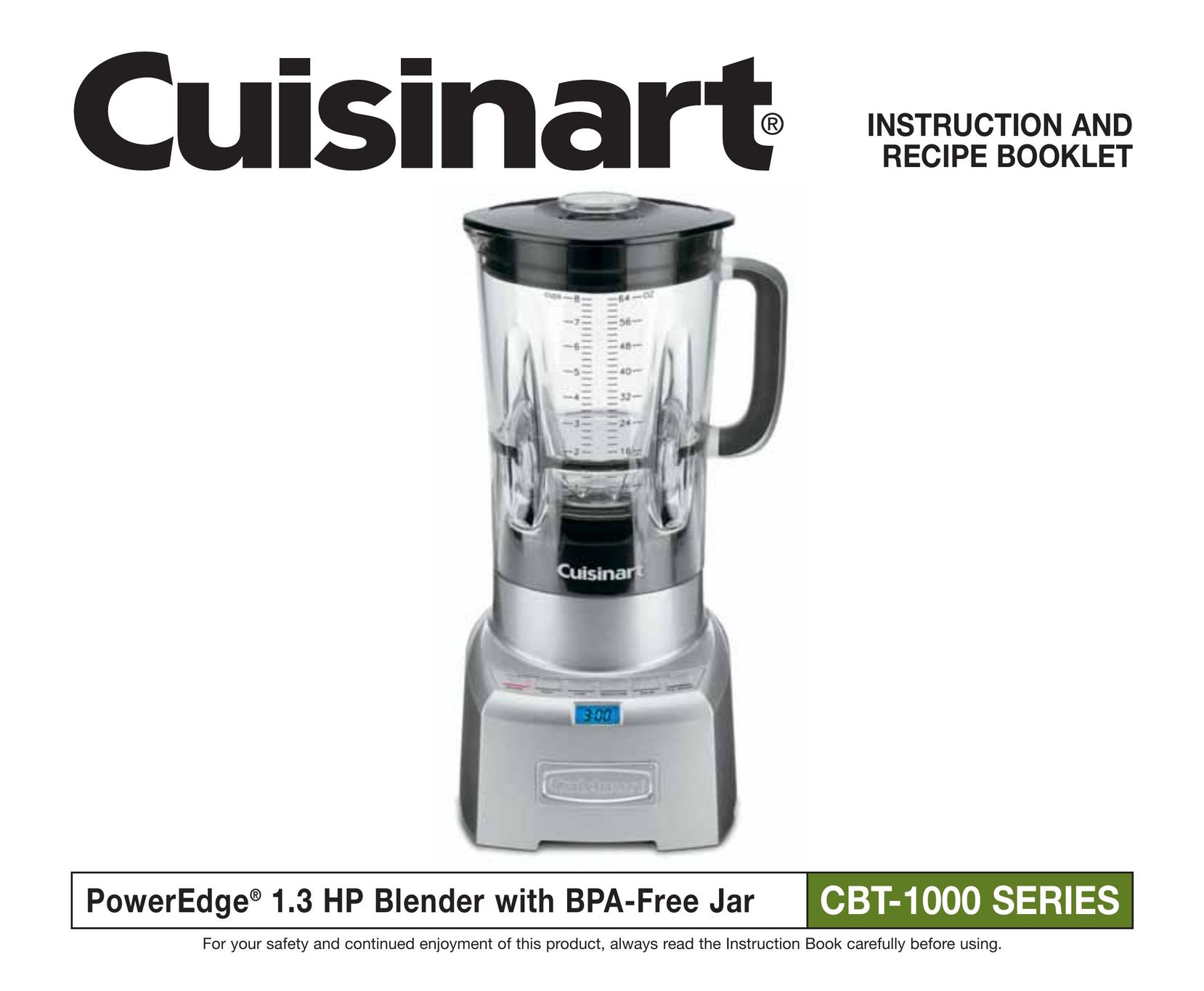 Cuisinart CBT-1000 Blender User Manual