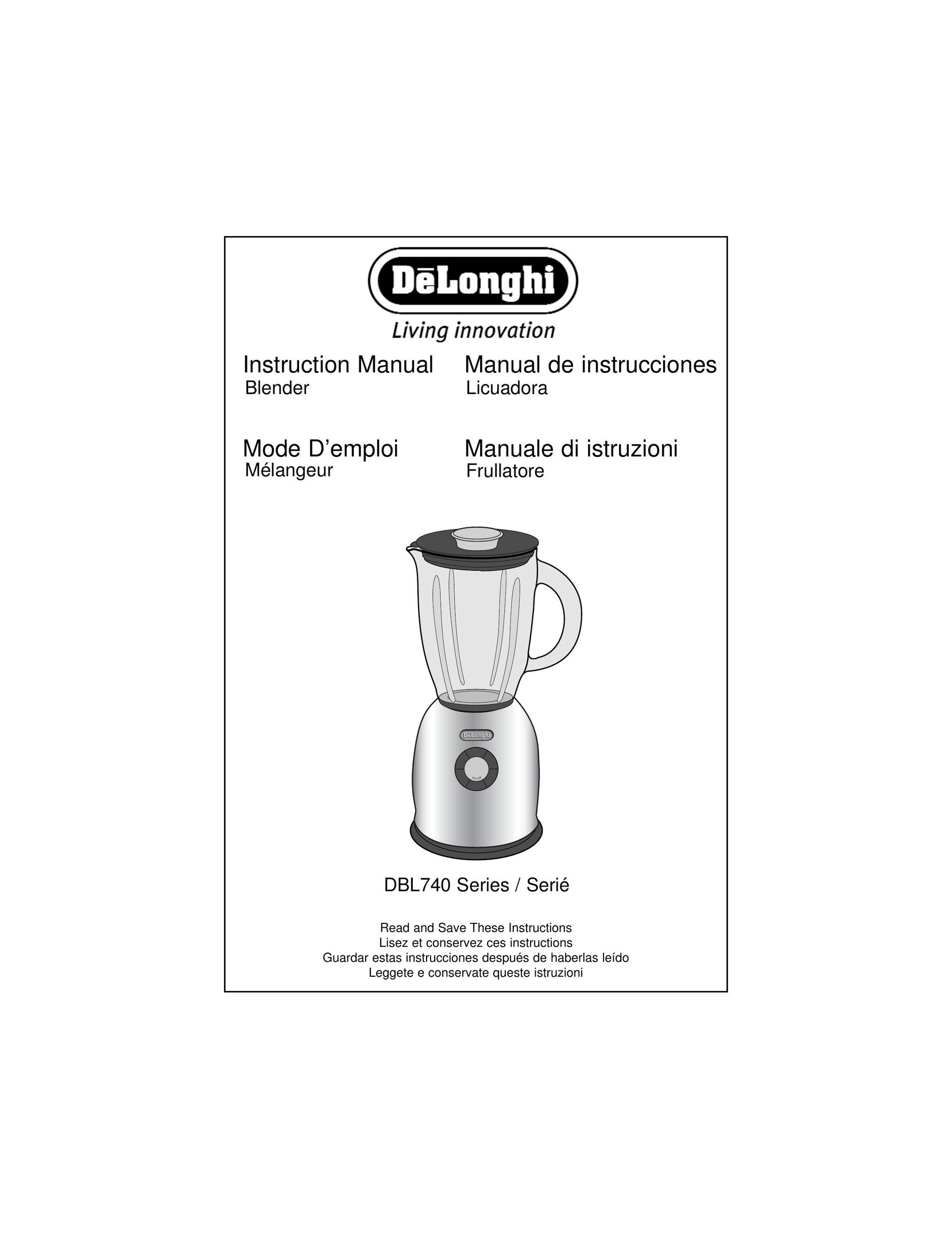 DeLonghi DBL740 Series Blender User Manual