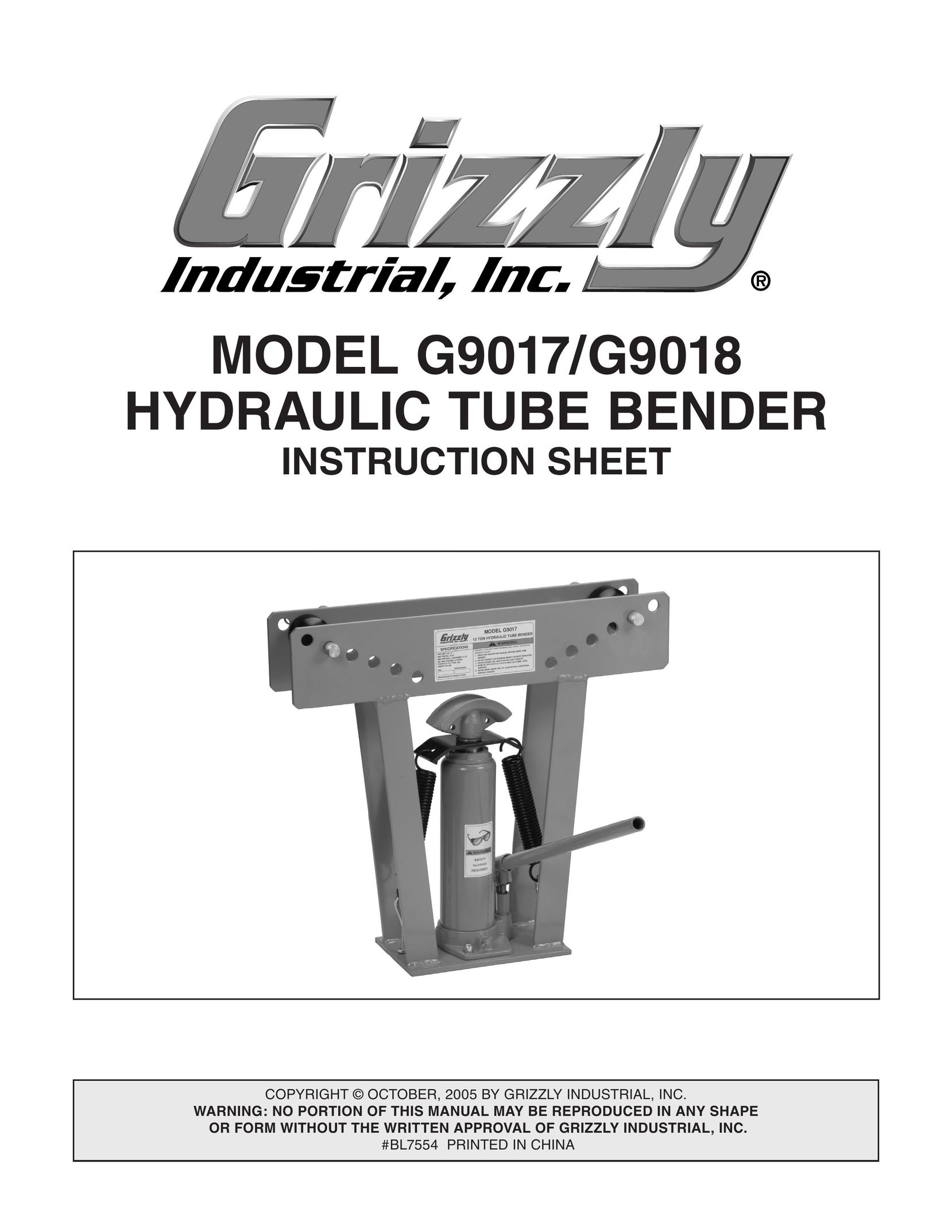 Grizzly G9017/G9018 Blender User Manual