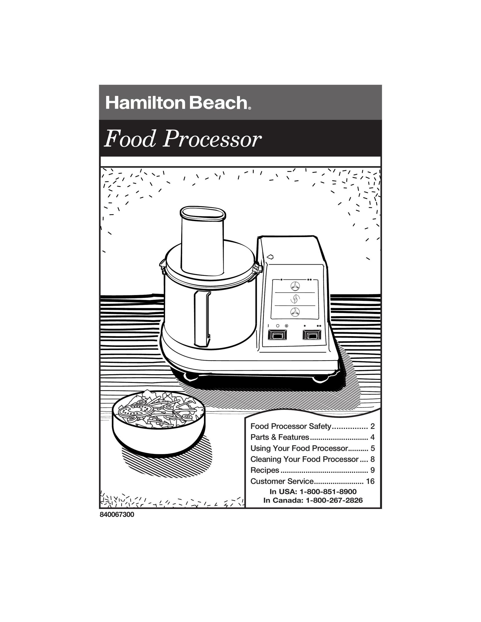 Hamilton Beach 840067300 Blender User Manual