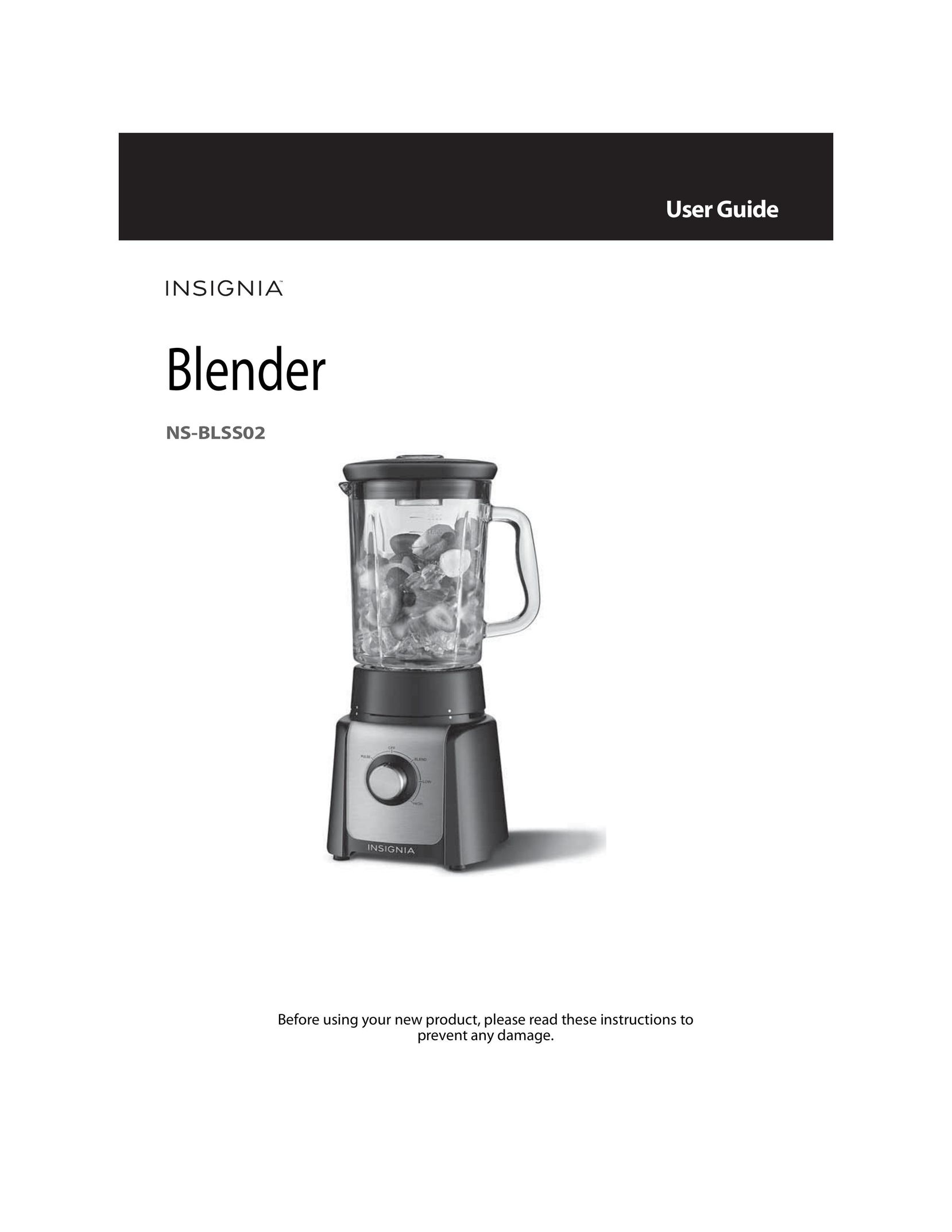 Insignia NS-BLSS02 Blender User Manual
