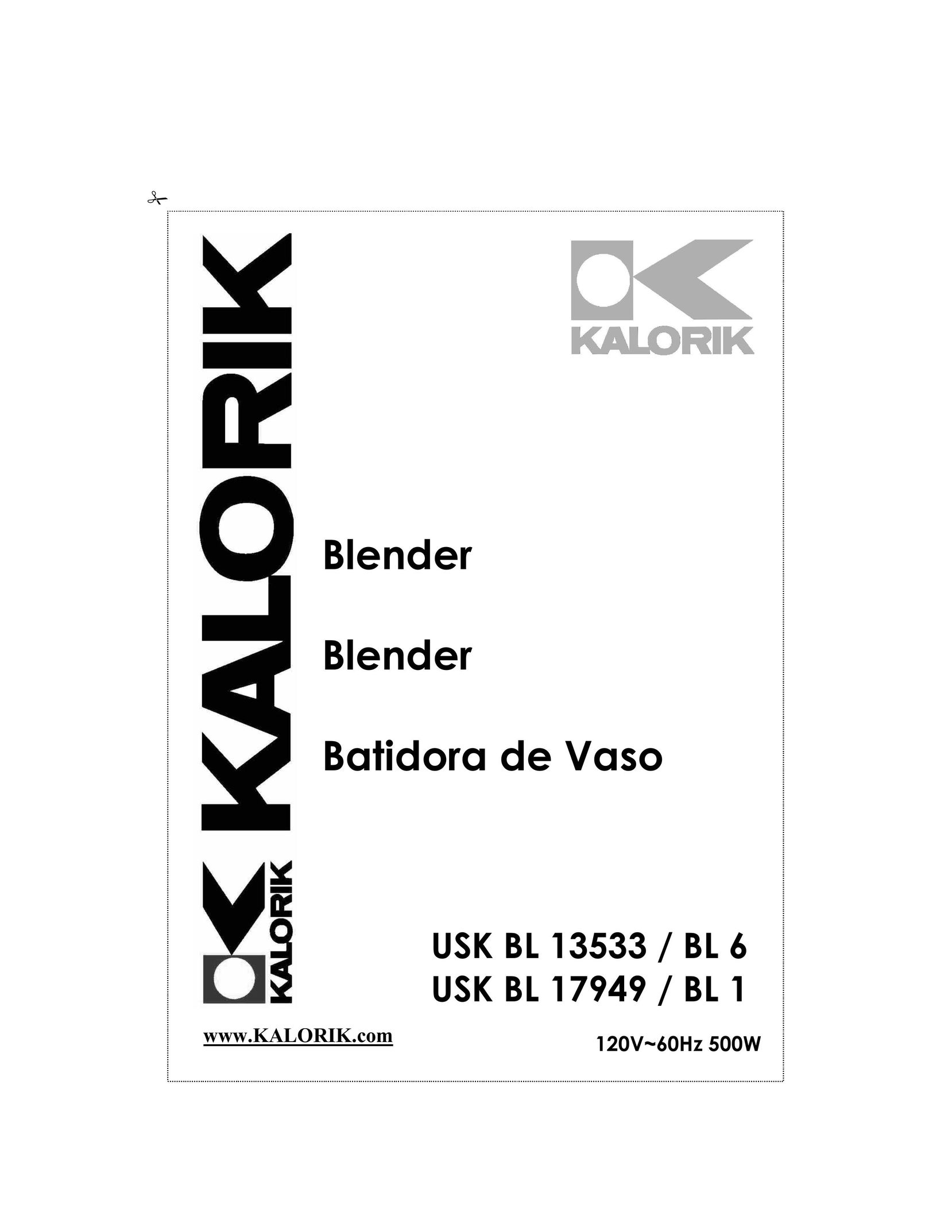 Kalorik USK BL 13533 Blender User Manual