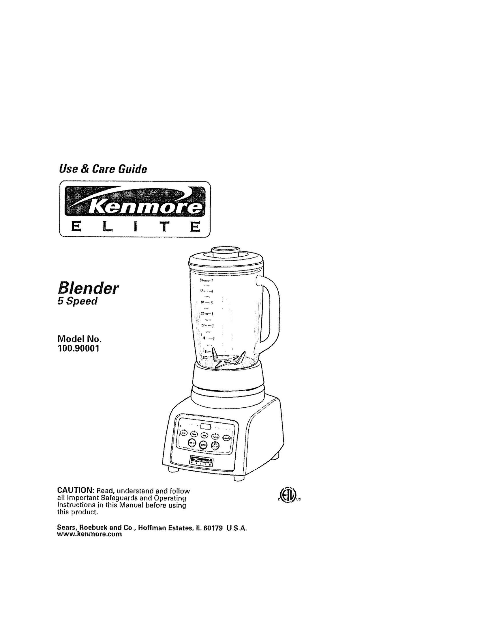 Kenmore 100.90001 Blender User Manual