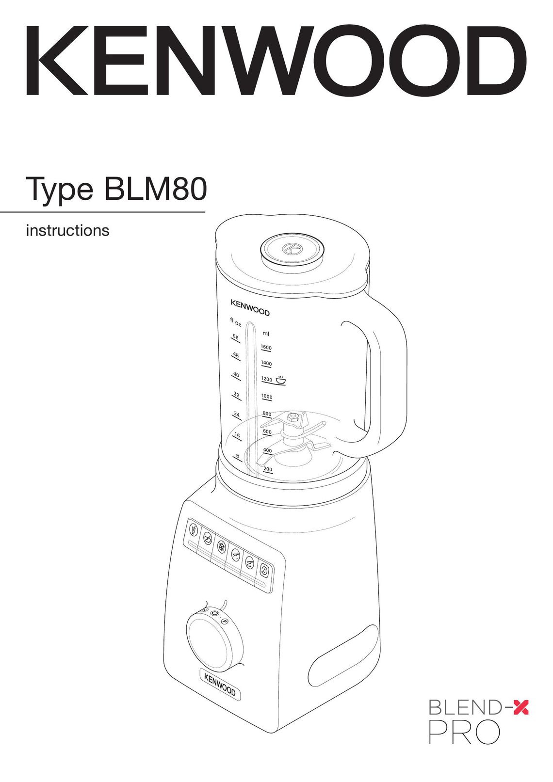 Kenwood BLM80 Blender User Manual