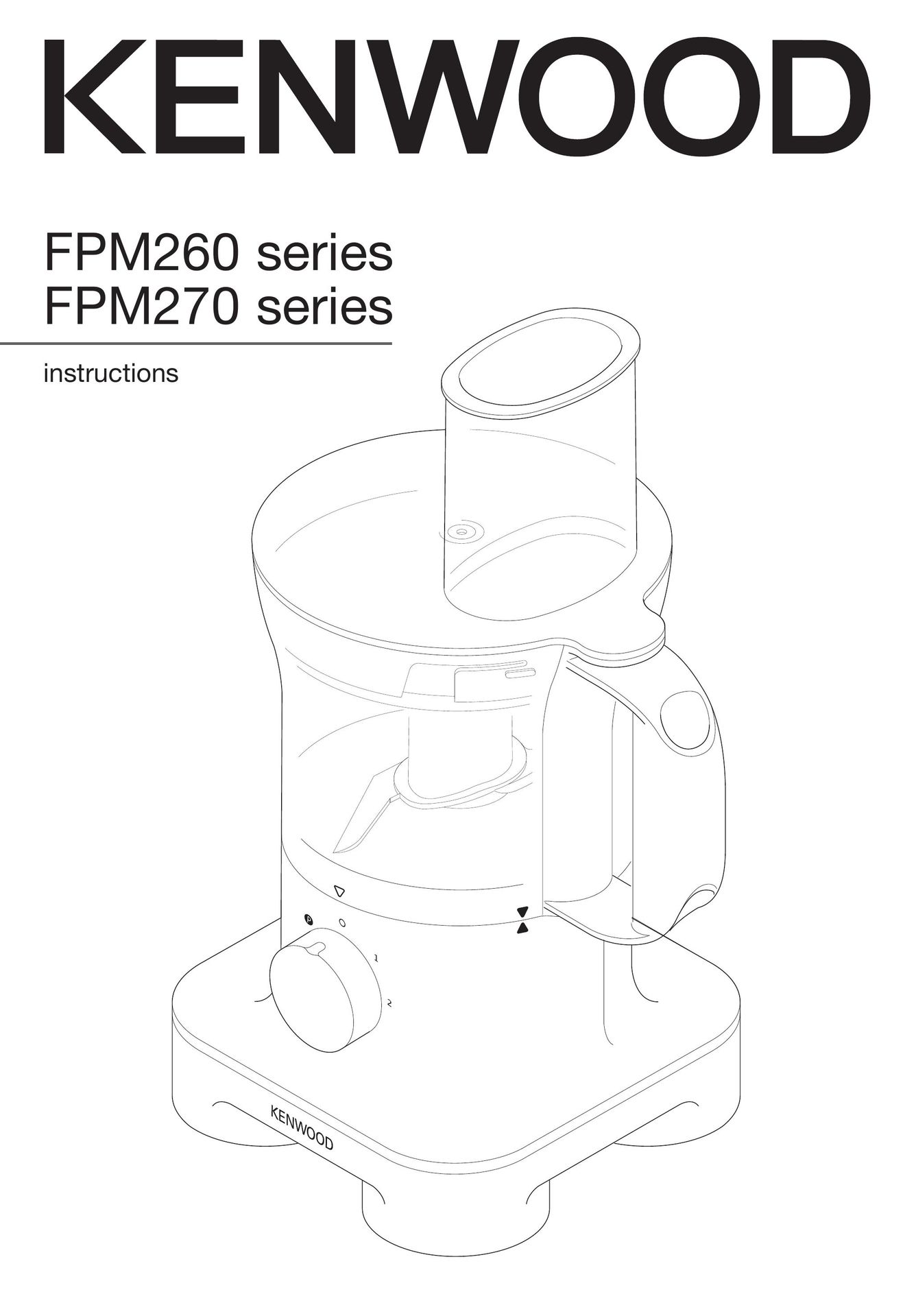 Kenwood FPM260 Blender User Manual