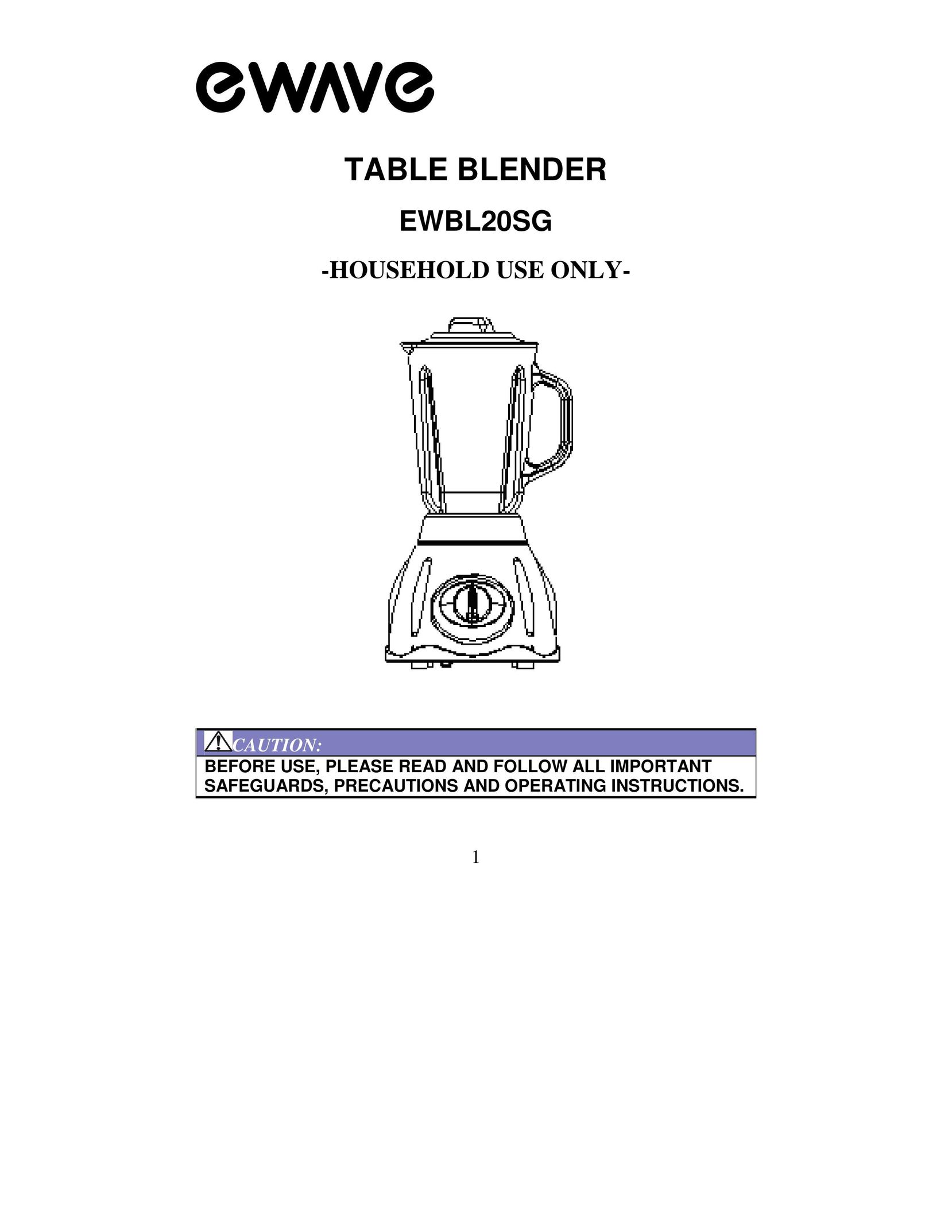 Magic Chef EWBL20SG Blender User Manual