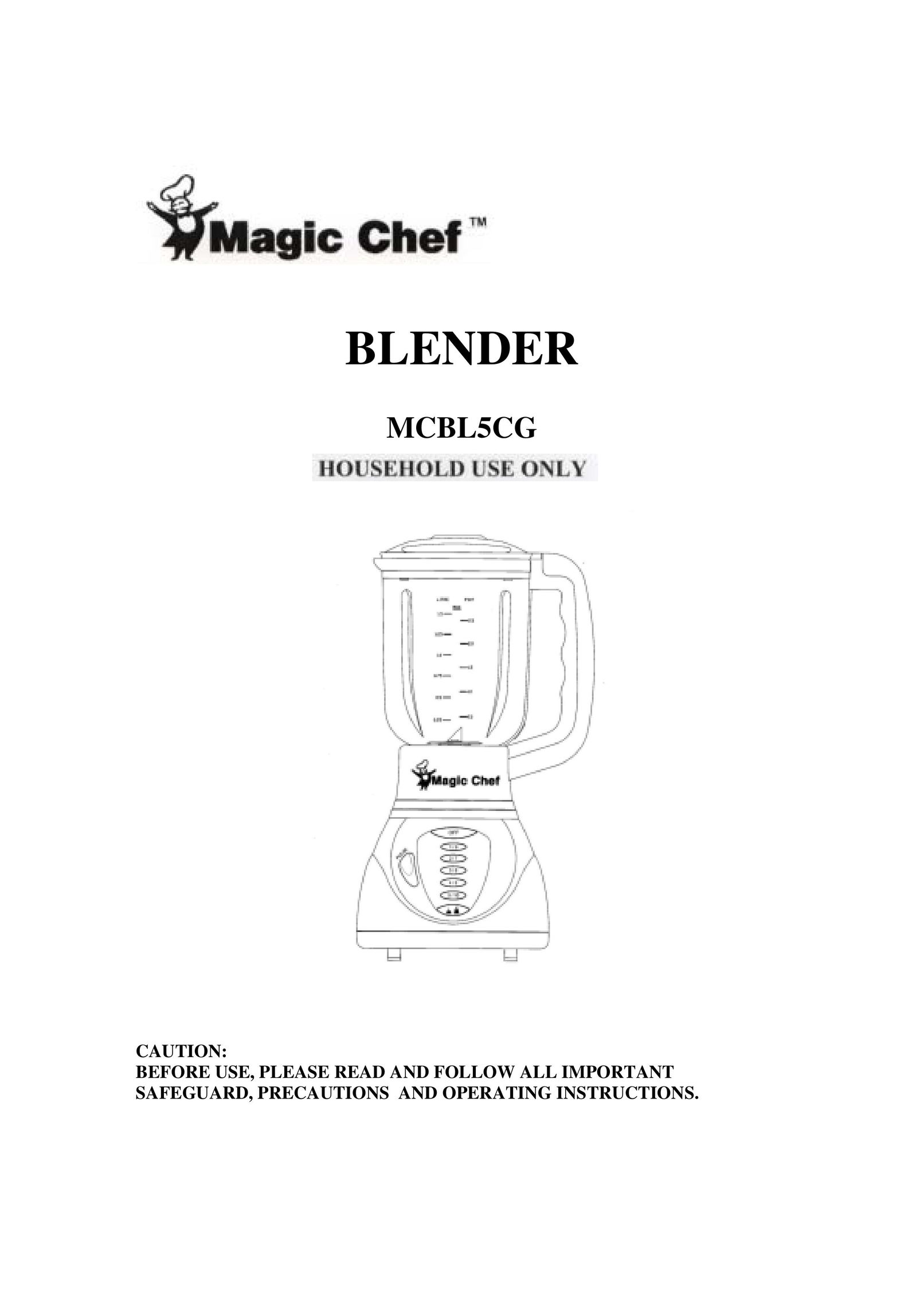 Magic Chef MCBL5CG Blender User Manual