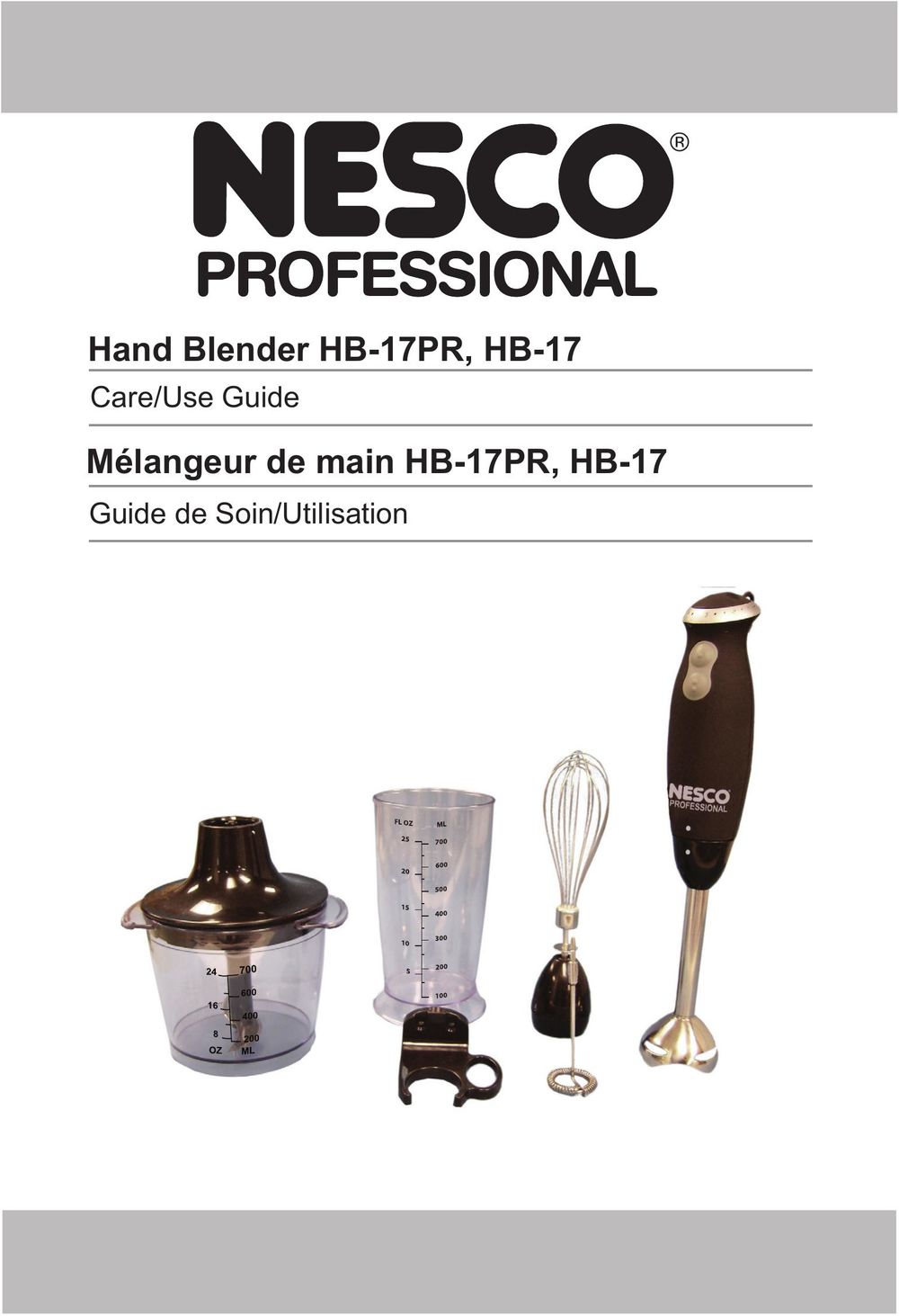 Nesco HB-17 Blender User Manual