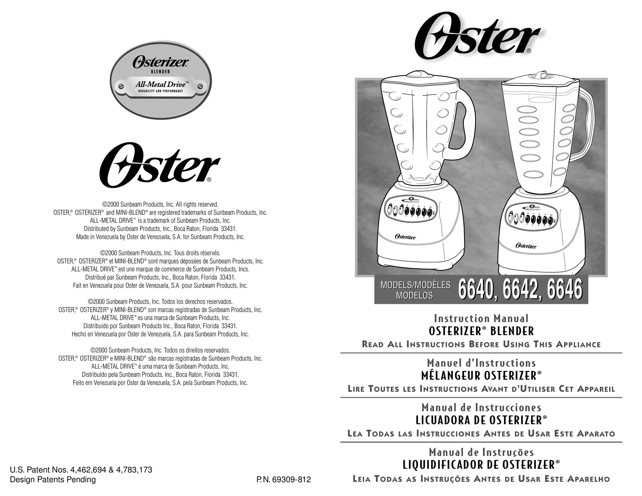 Oster 6646 Blender User Manual