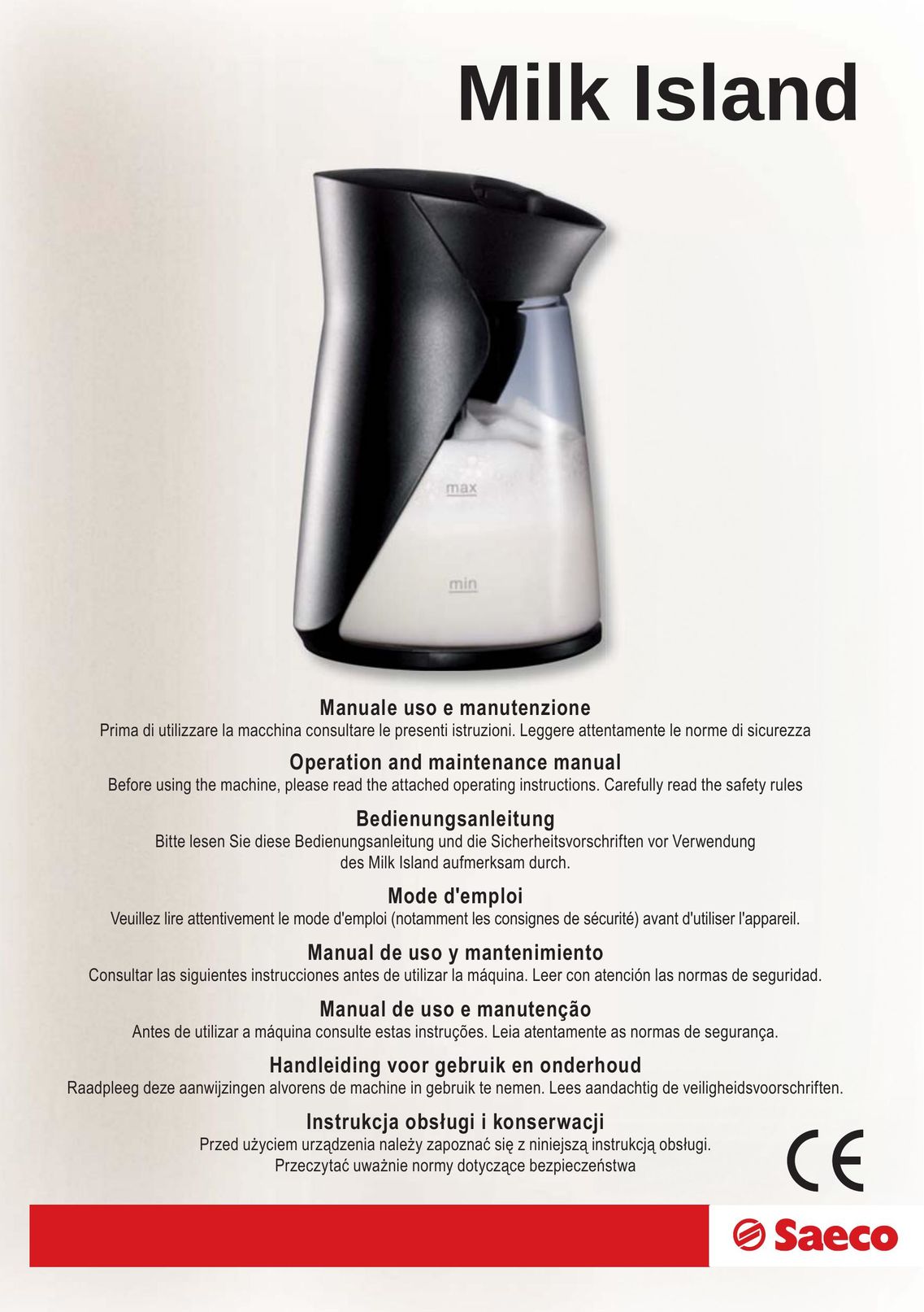 Saeco Coffee Makers 15000993 Blender User Manual