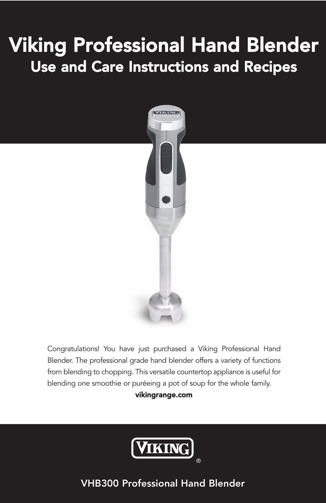 Viking VHB300 Blender User Manual