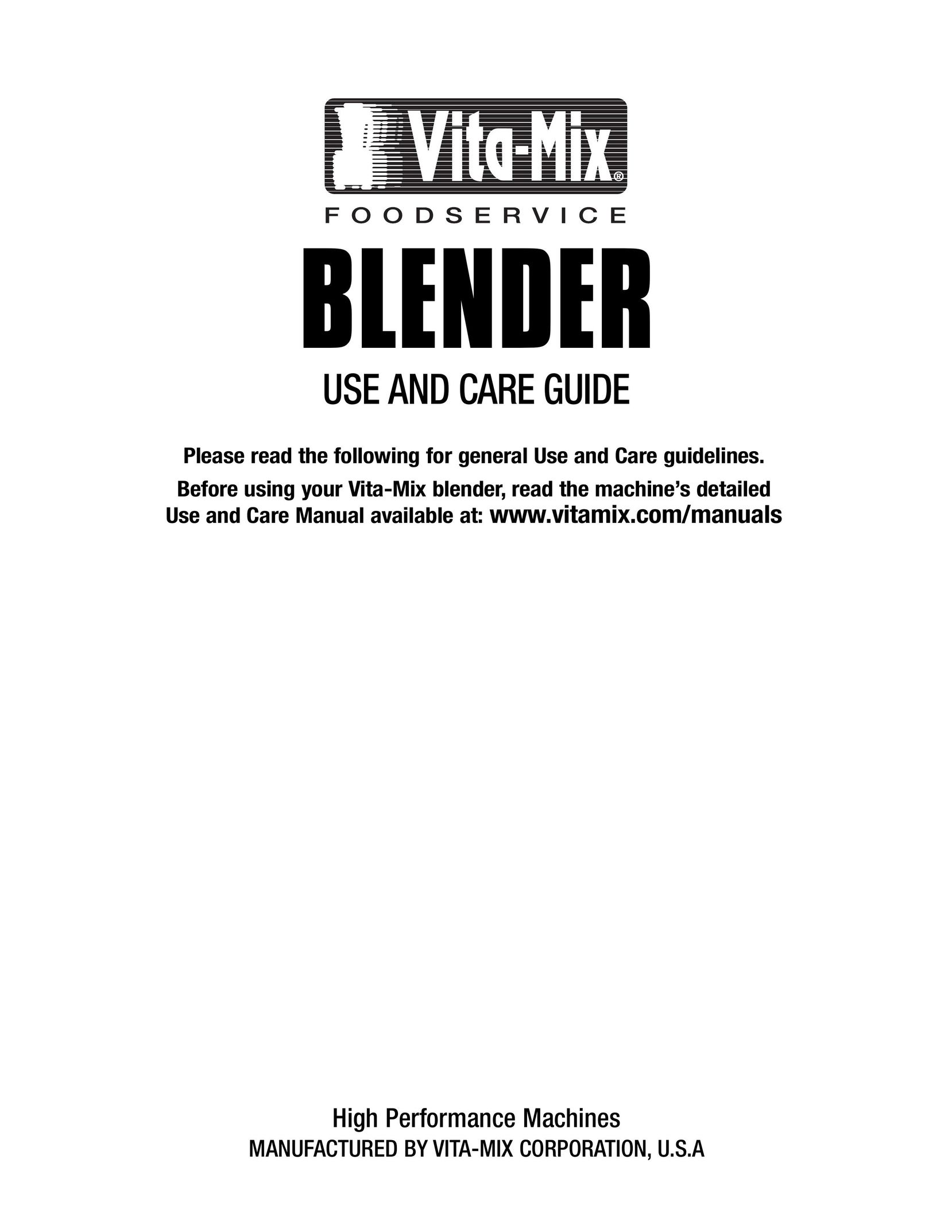 Vita-Mix 101807 Blender User Manual