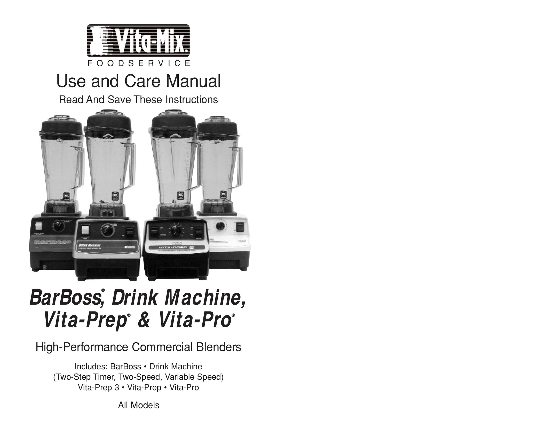 Vita-Mix Vita-Prep Blender User Manual