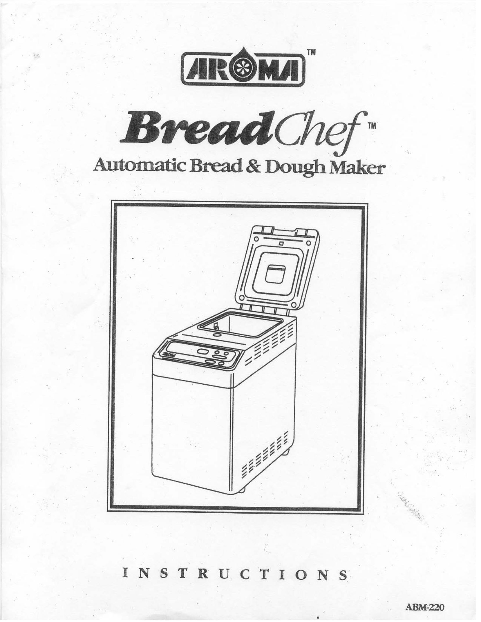 Aroma ABM-220 Bread Maker User Manual