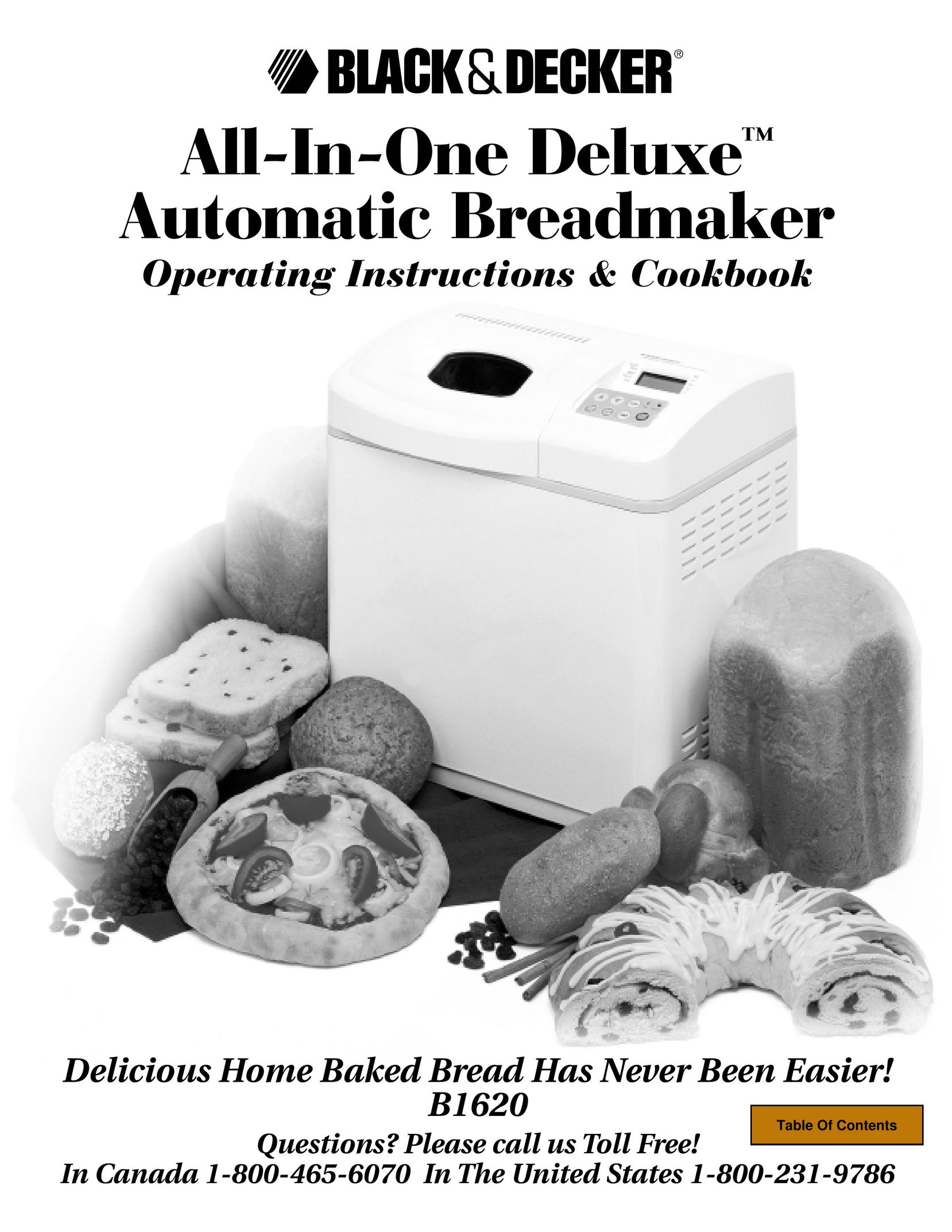 Black & Decker B1620 Bread Maker User Manual
