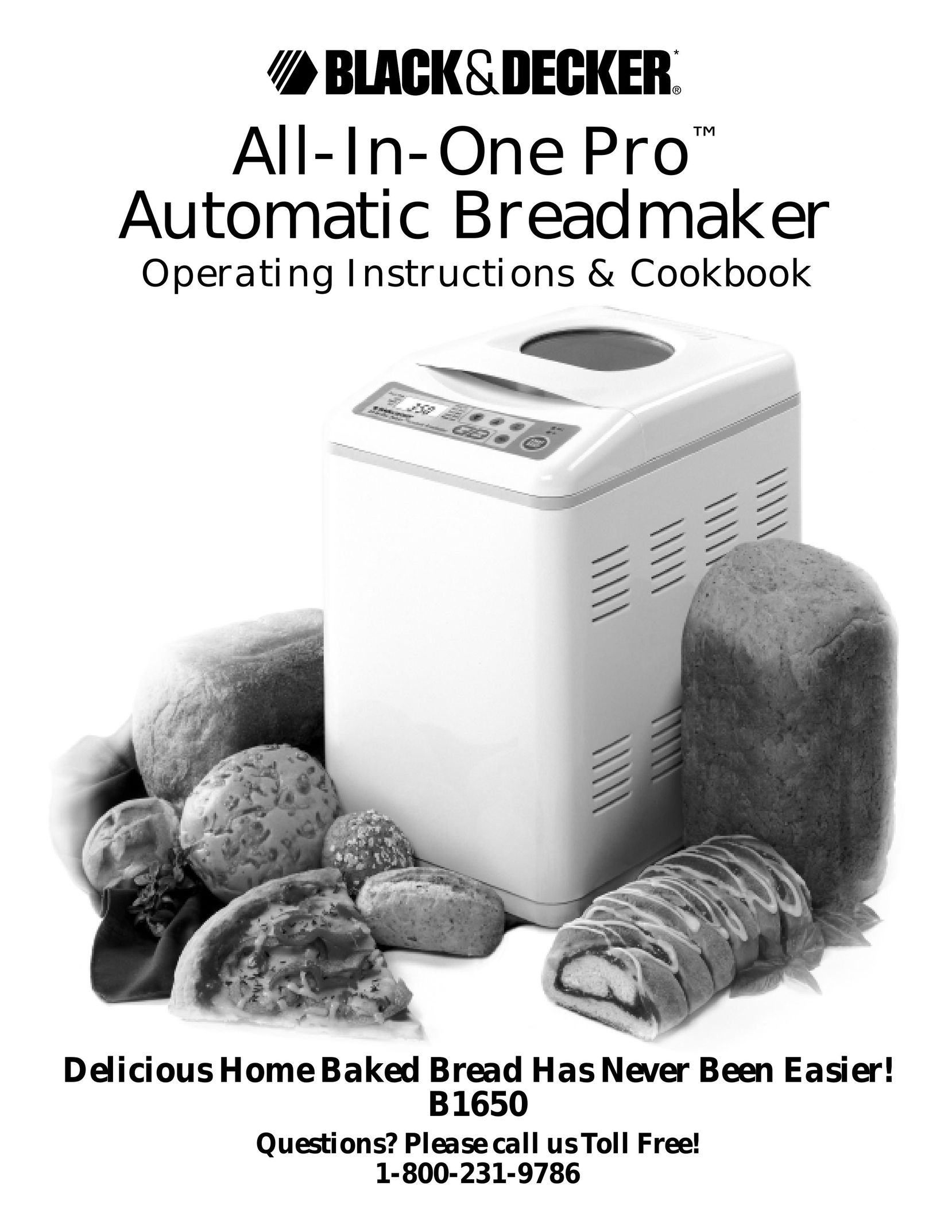 Black & Decker B1650 Bread Maker User Manual