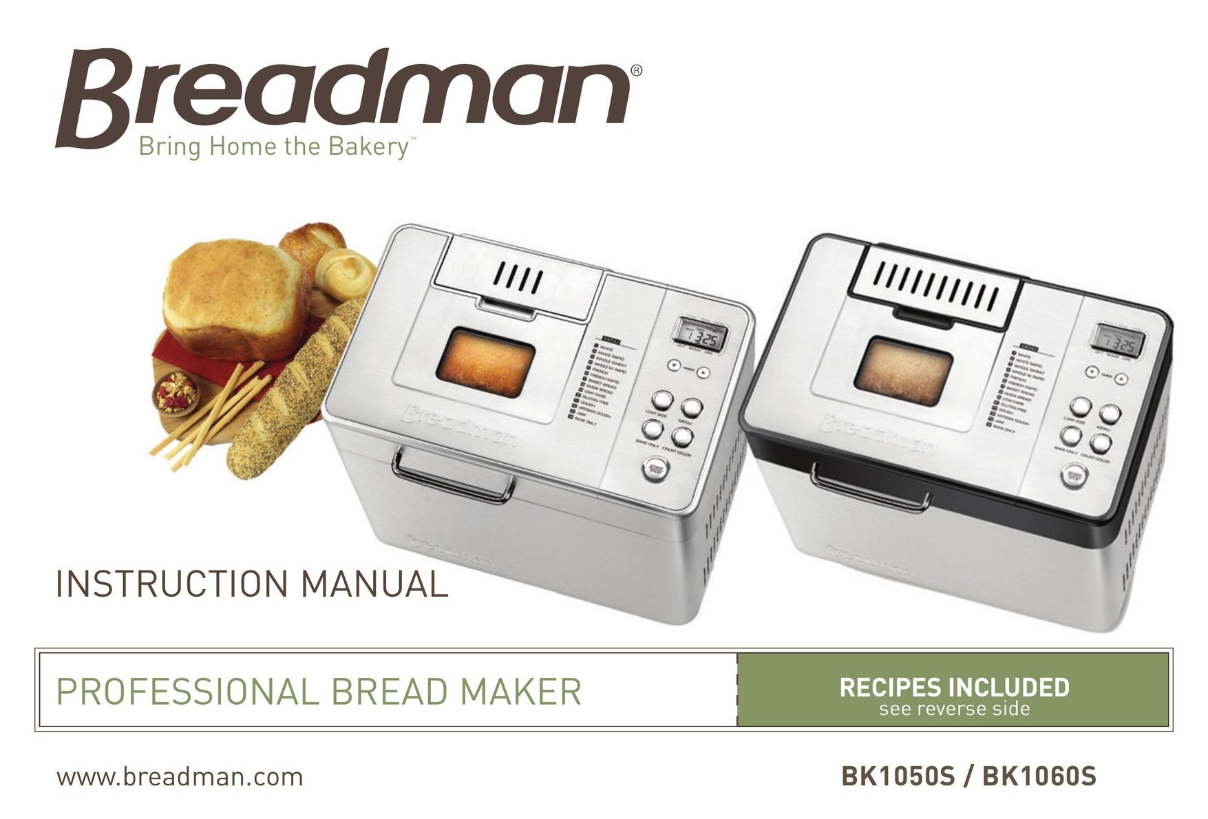 Breadman BK1050S Bread Maker User Manual
