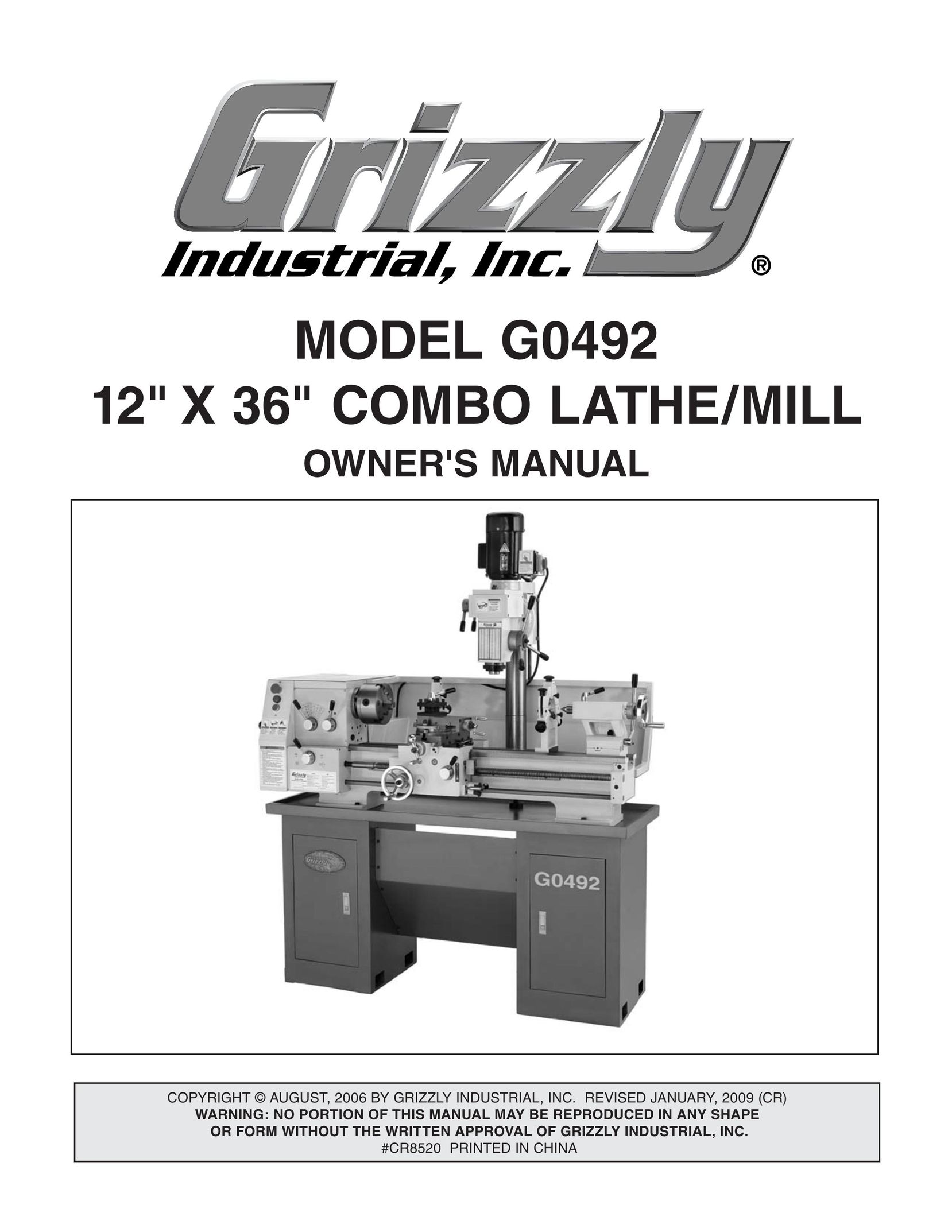 Grizzly G0492 Bread Maker User Manual